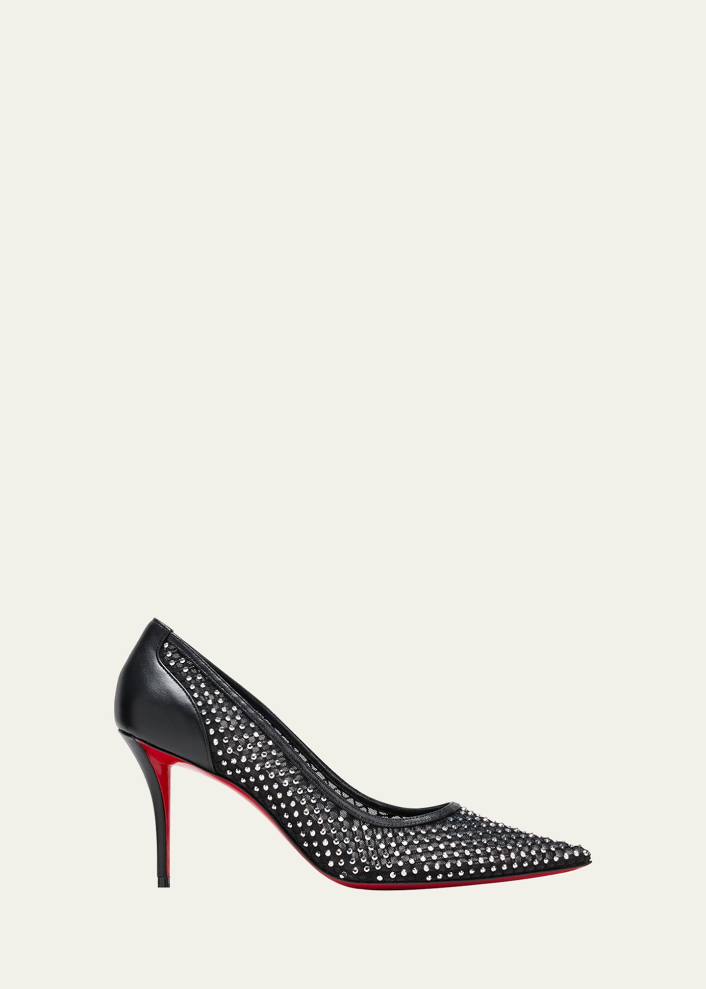Christian Louboutin Apostropha Mesh Strass Red Sole Pumps