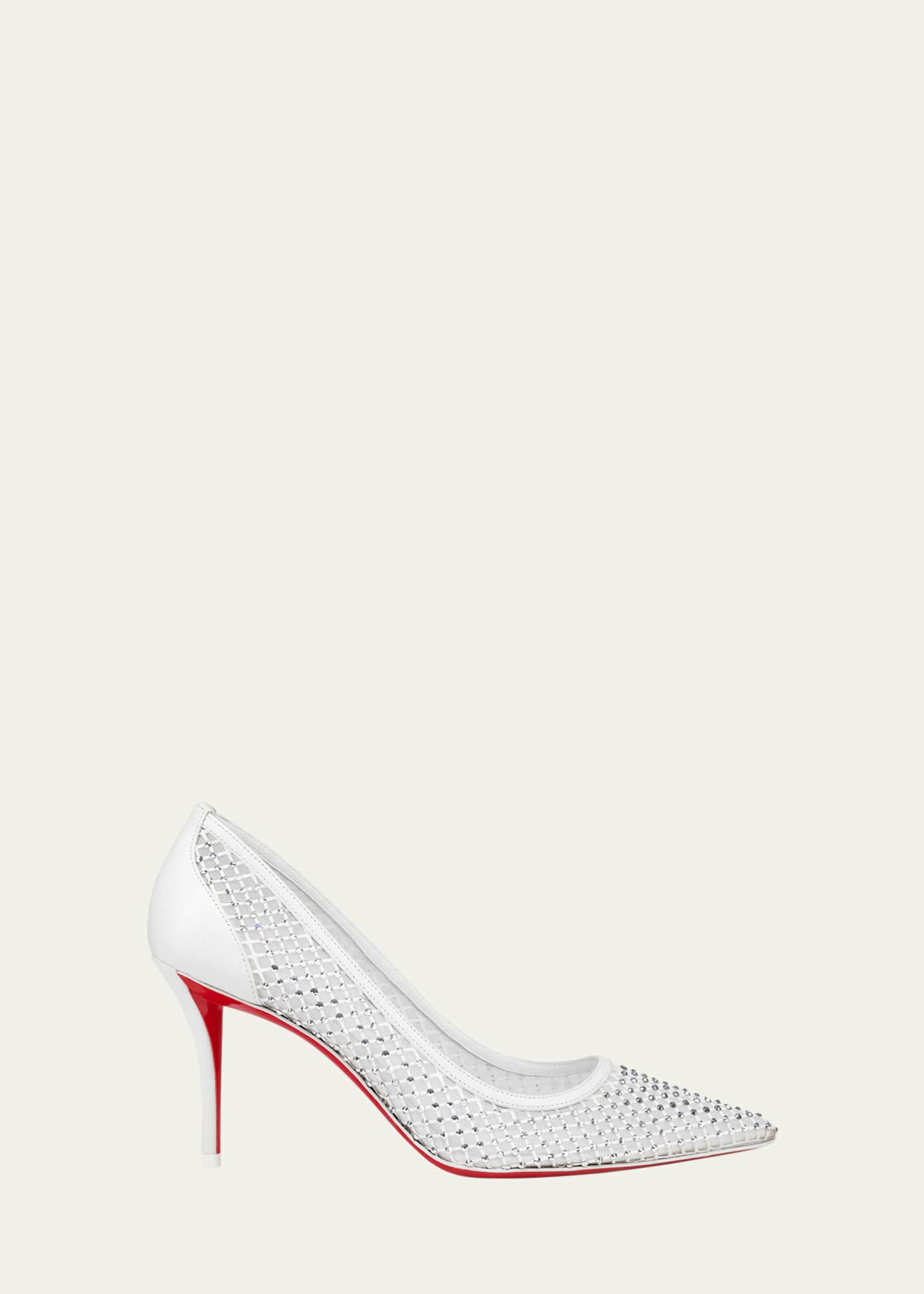 Christian Louboutin Apostropha Mesh Strass Red Sole Pumps Image 1 of 5