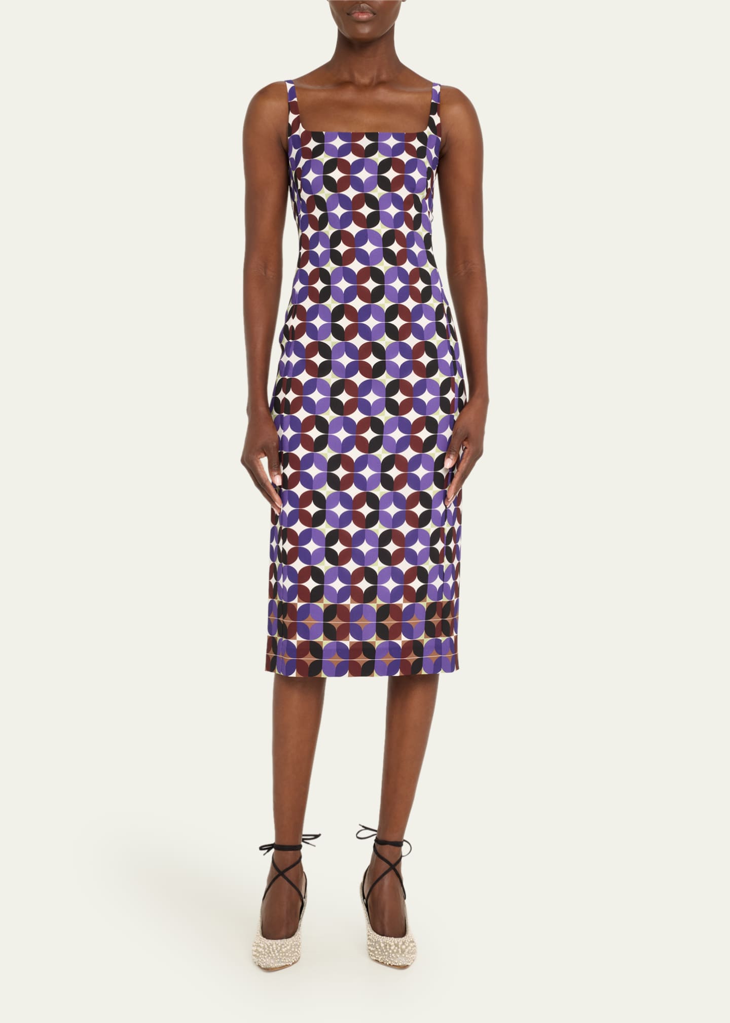 Dries Van Noten Deban Patterned Midi Dress Bergdorf Goodman