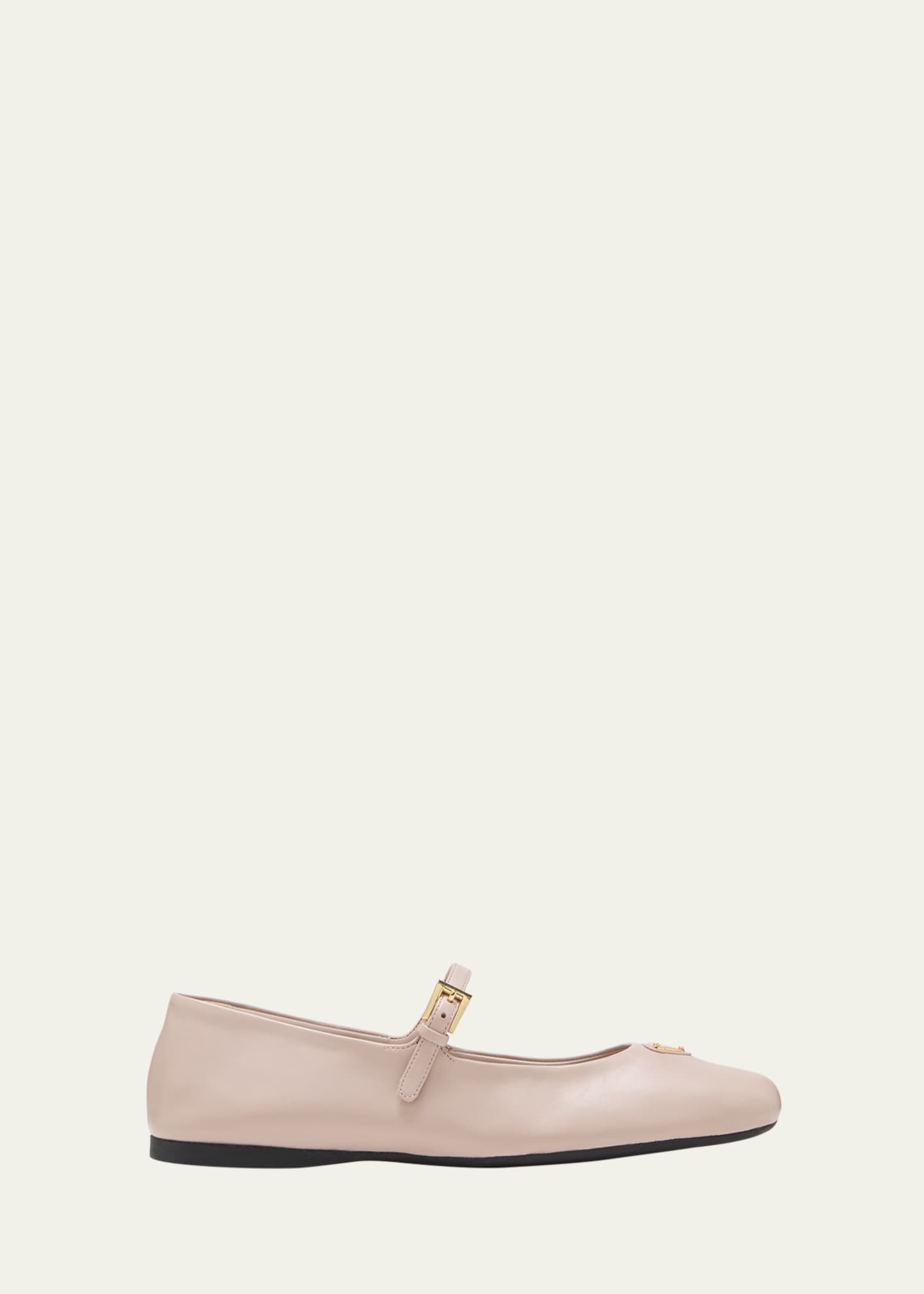 Prada Lambskin Triangle Mary Jane Ballerina Flats Bergdorf Goodman