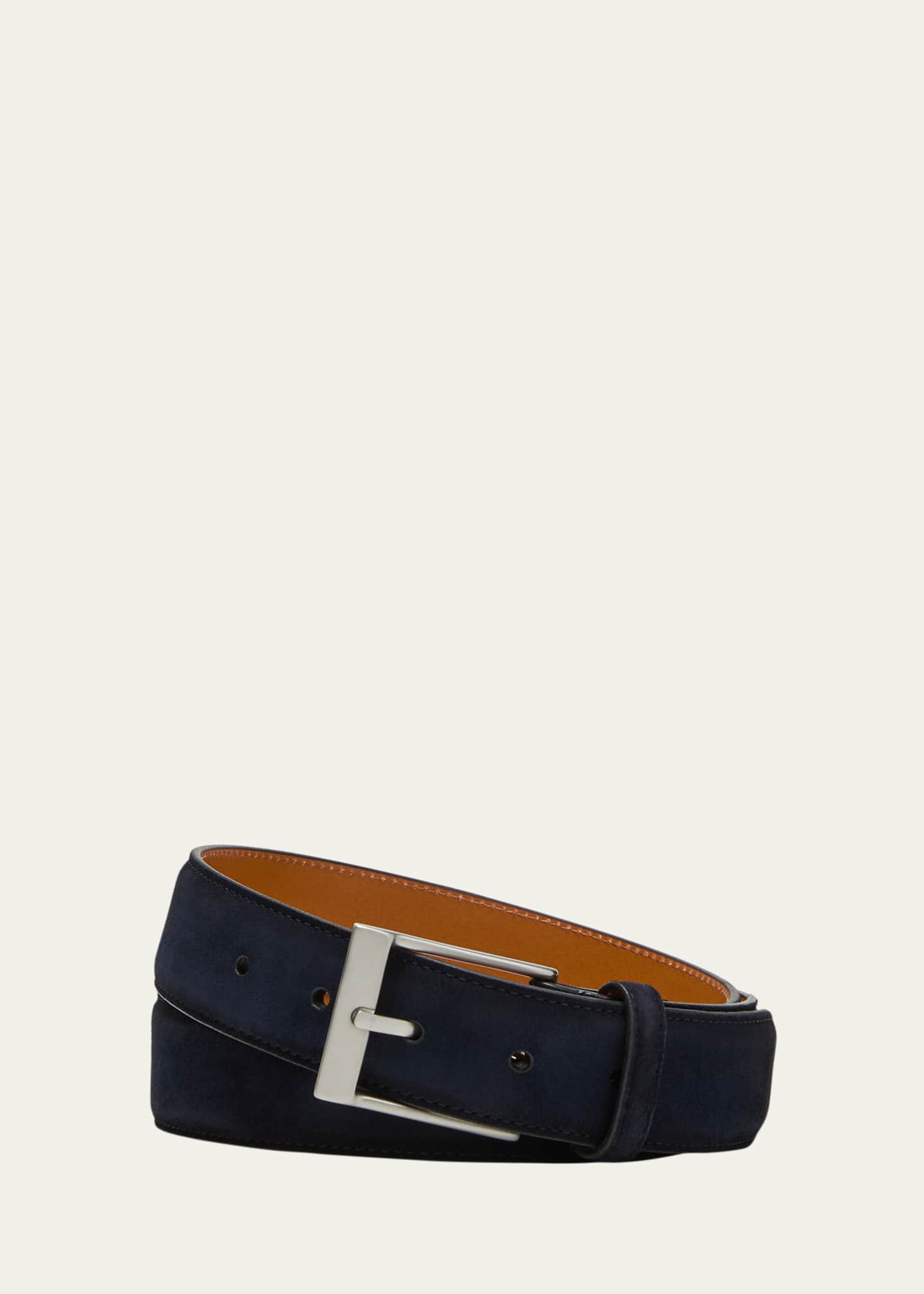 Magnanni Men's Telante Suede Leather Belt - Bergdorf Goodman