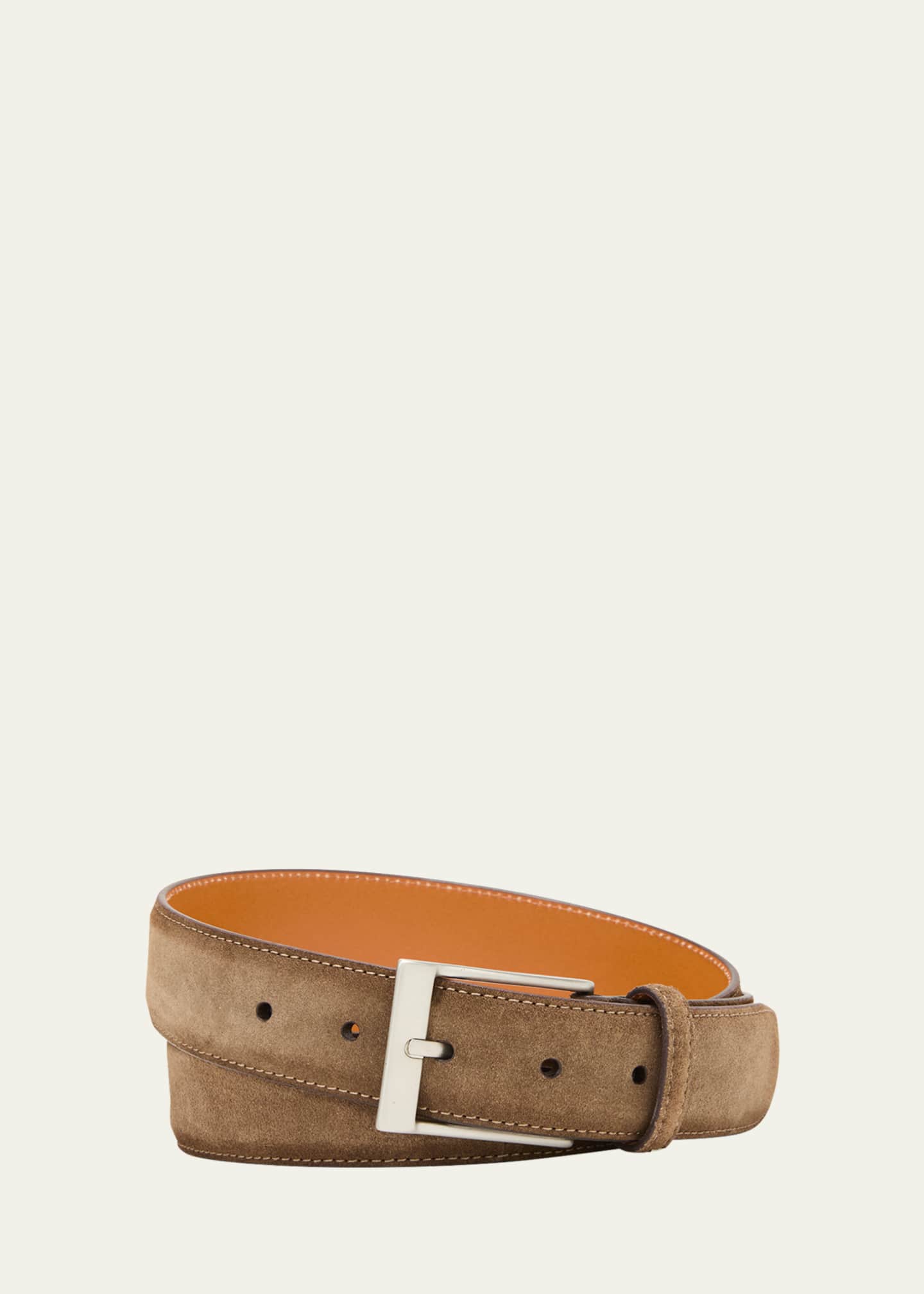 Magnanni Men's Telante Suede Leather Belt - Bergdorf Goodman