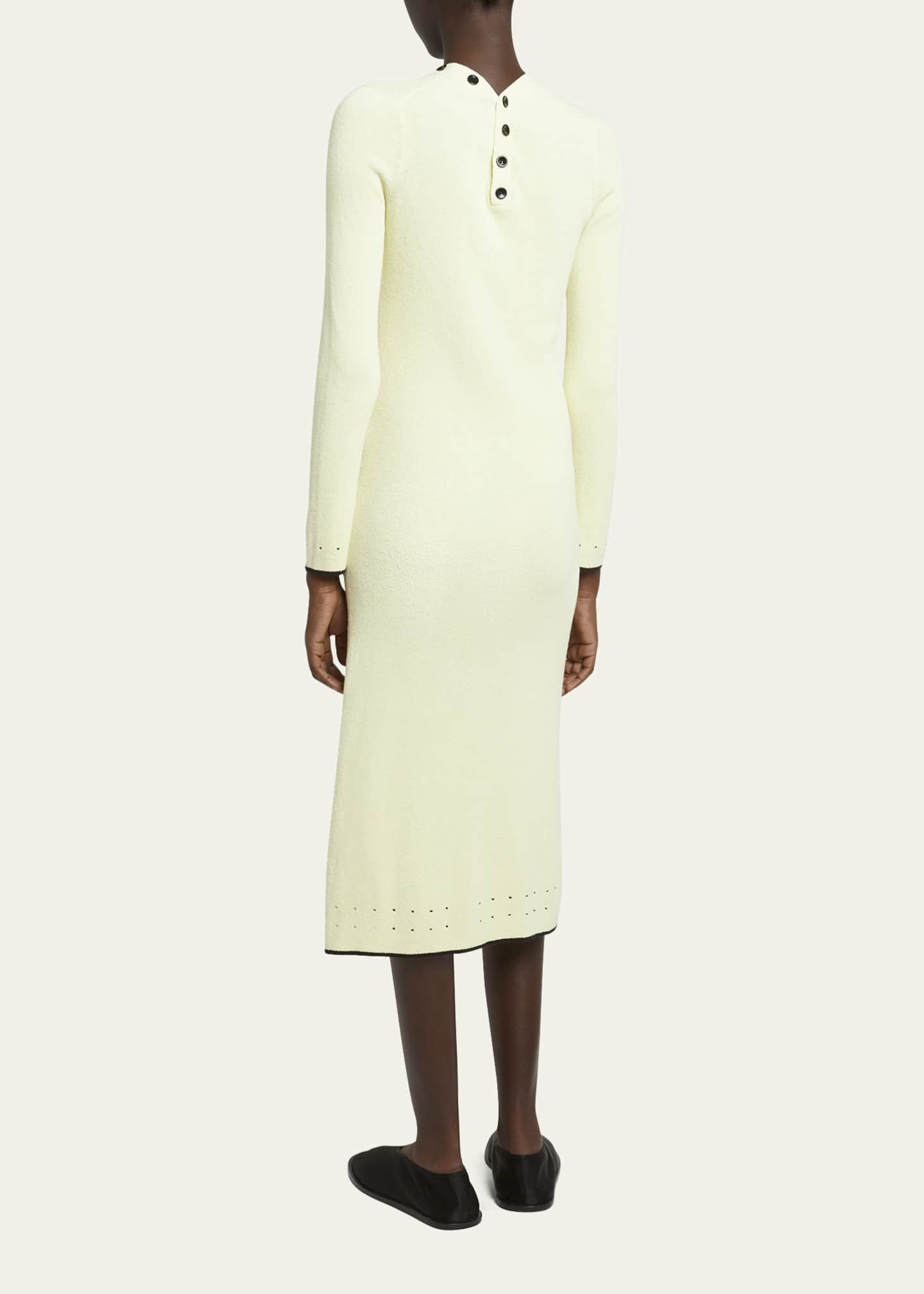 Proenza Schouler White Label Cameron ribbed-knit midi dress - Black