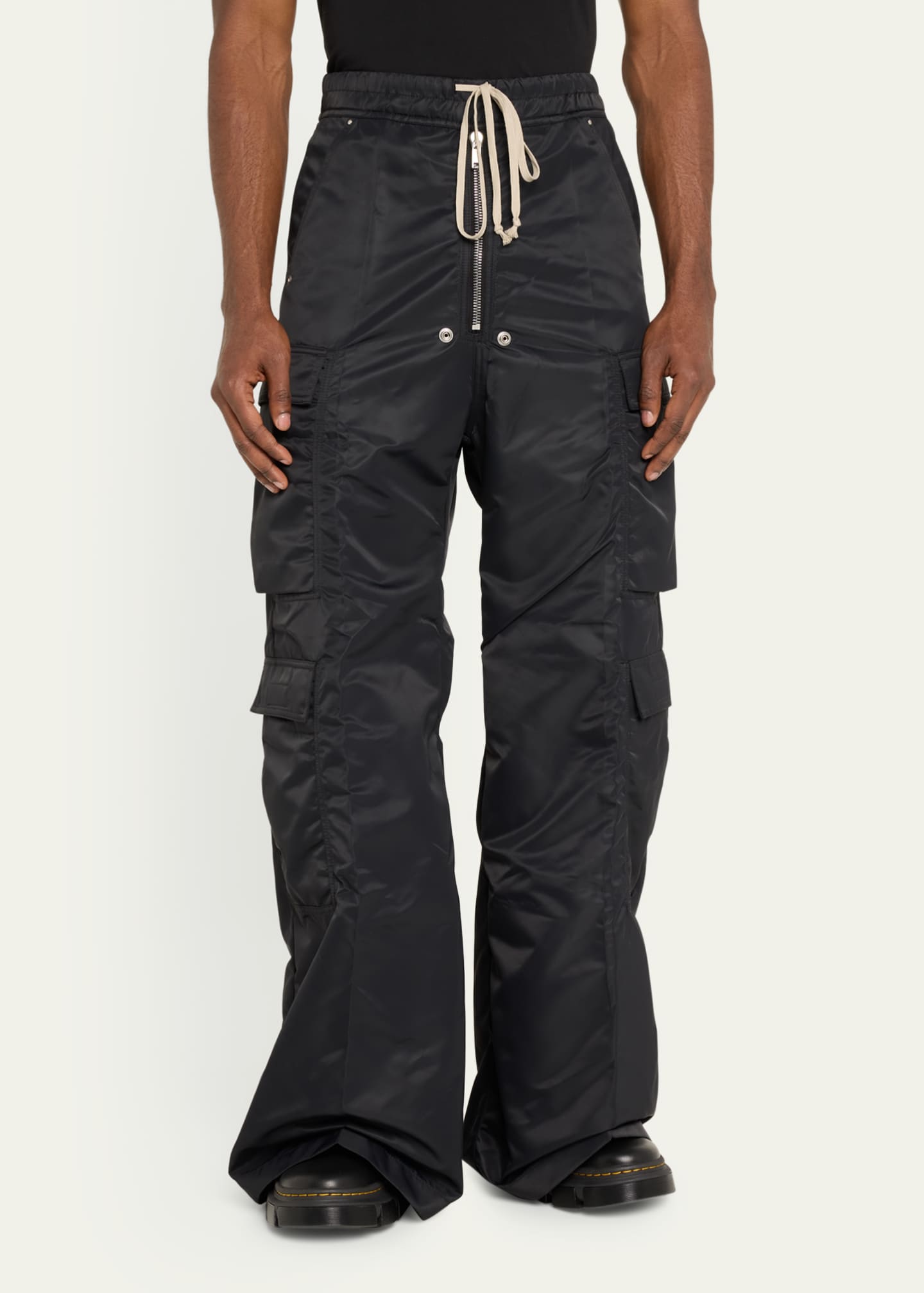 DRKSHDW RICK OWENS Men's Nylon Double Cargo Jumbo Bela Pants