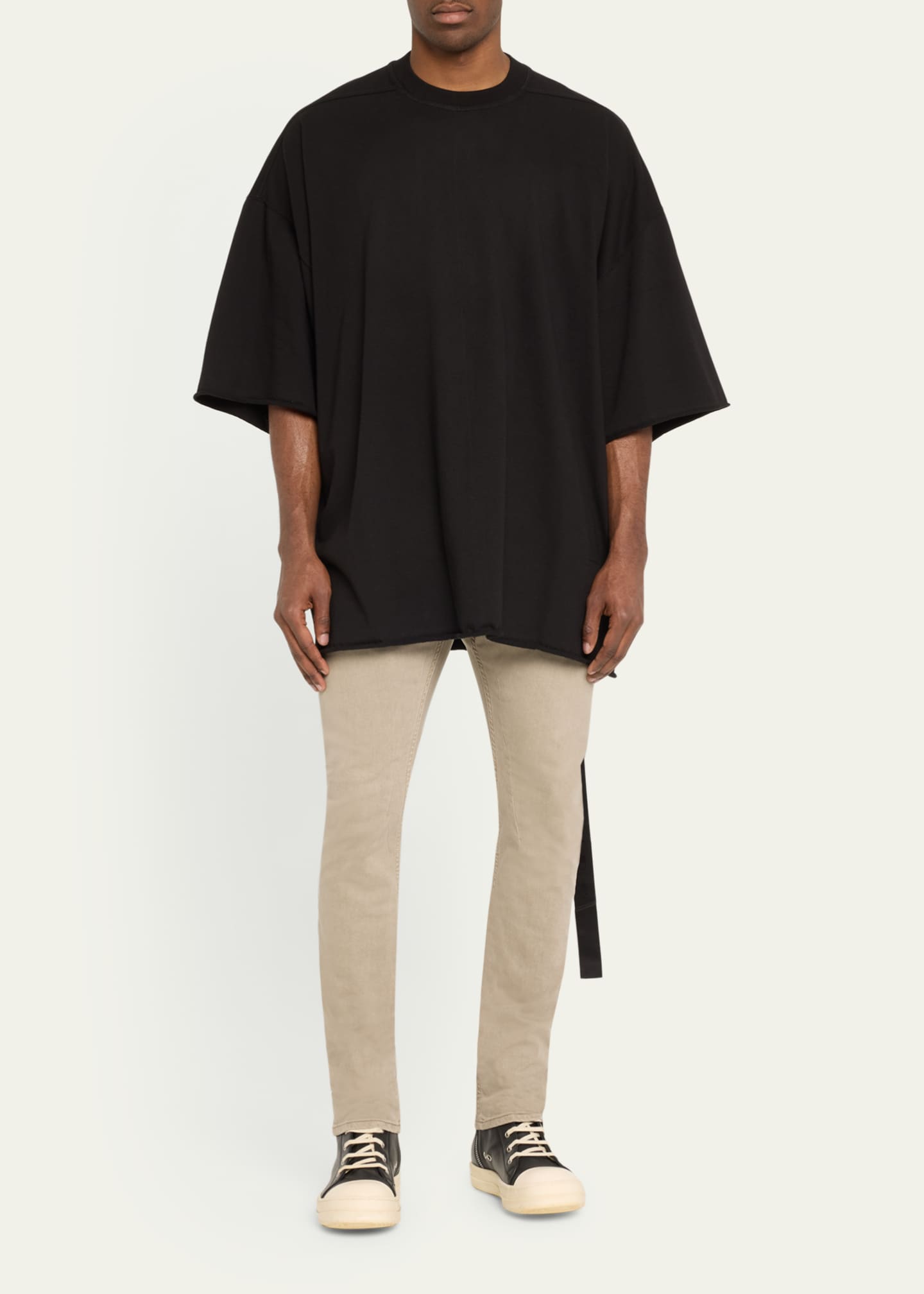 DRKSHDW RICK OWENS Men's Heavy Jersey Oversized Tommy T-Shirt Image 2 of 5