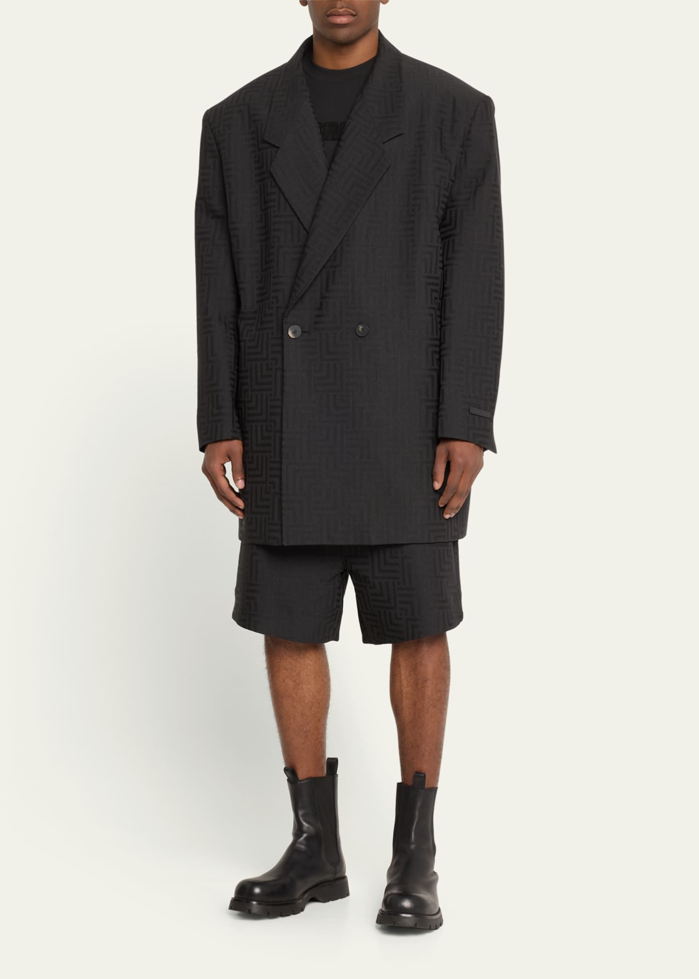 Fear of God Men's Wool Jacquard California Double-Breasted Blazer Image 2 of 5
