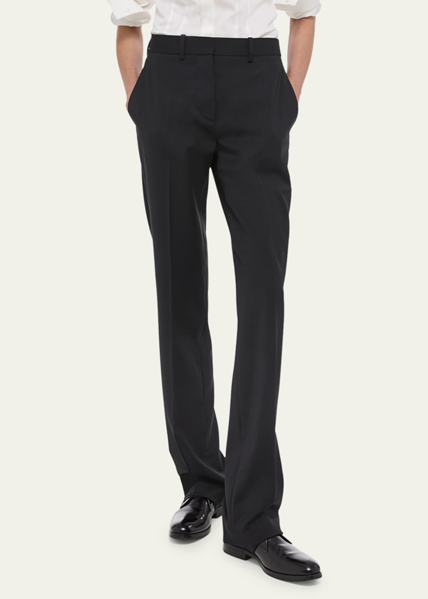Helmut Lang Wool Flat Front Pants Image 4 of 5