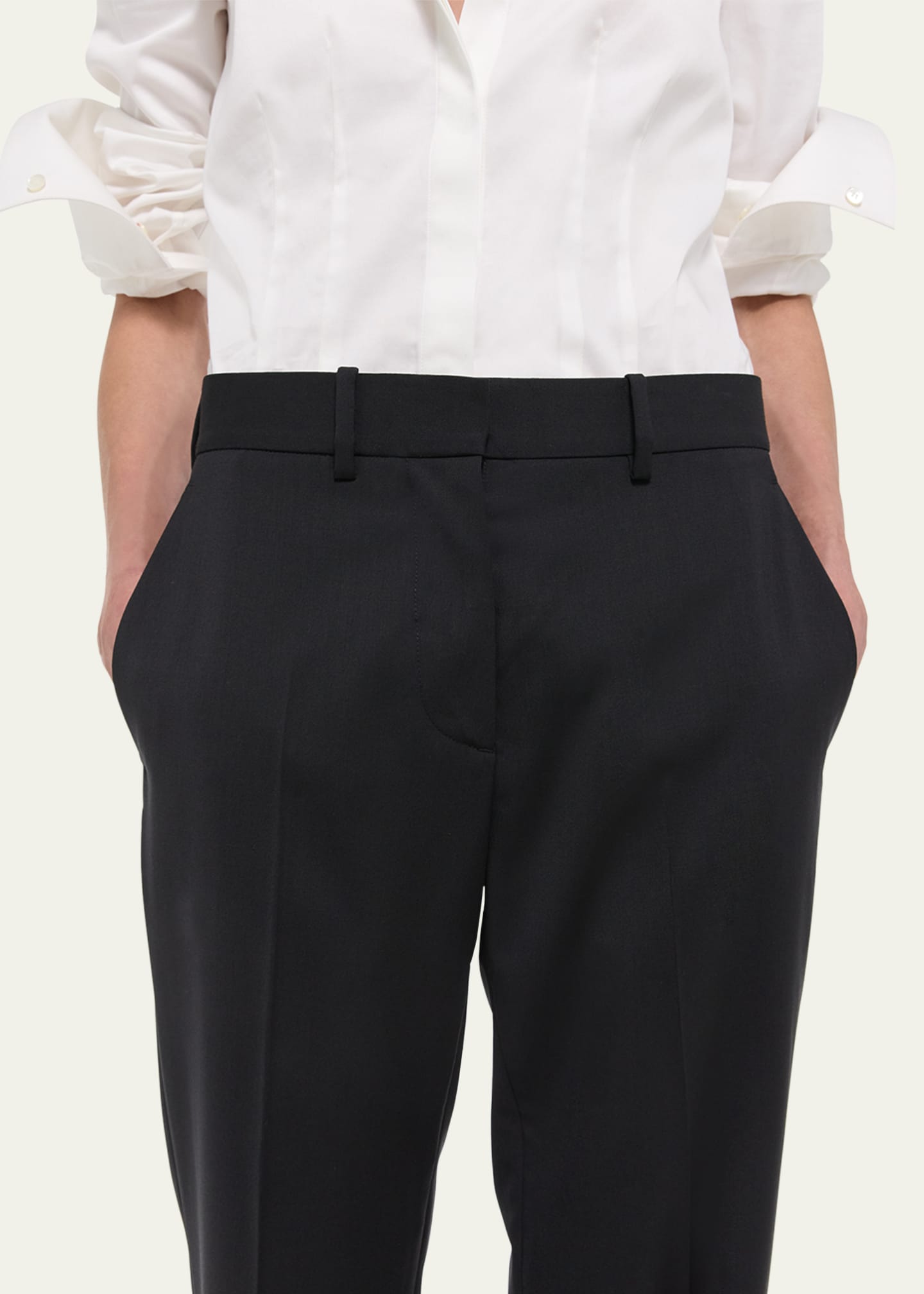 Helmut Lang Wool Flat Front Pants Image 5 of 5