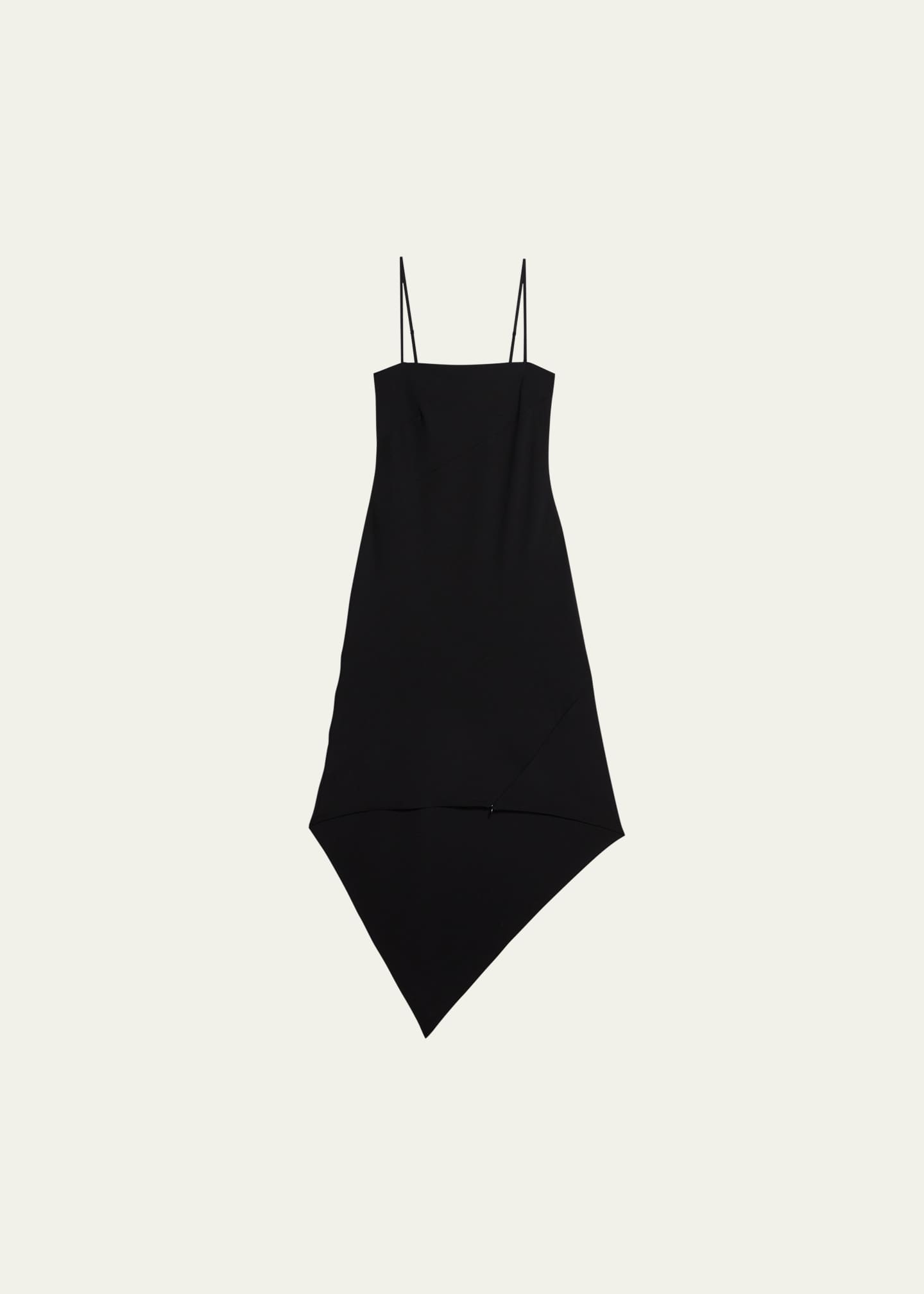 Wool Scarf Hem Midi Dress