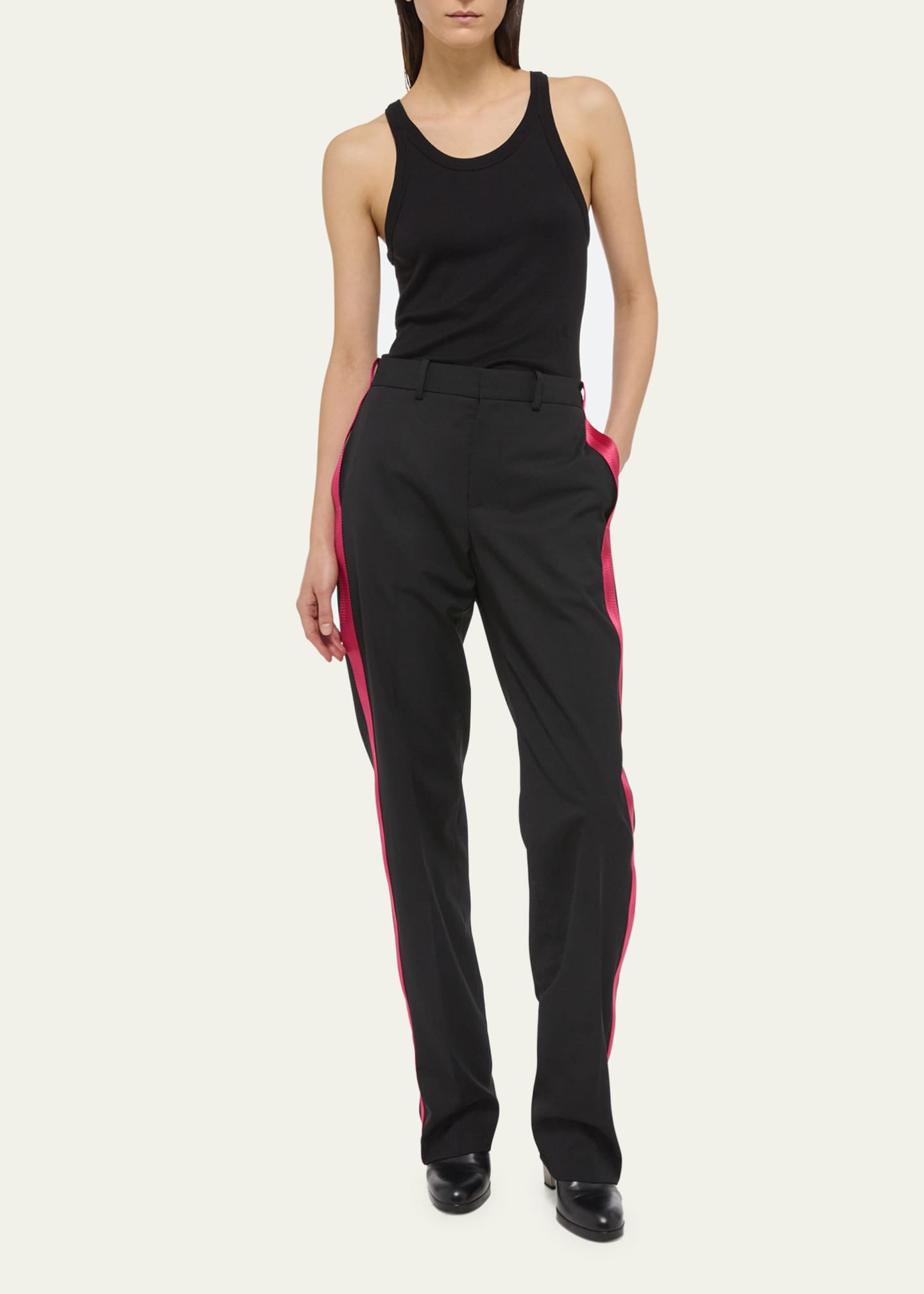 Helmut Lang Ribbed Racerback Tank Top Image 2 of 5