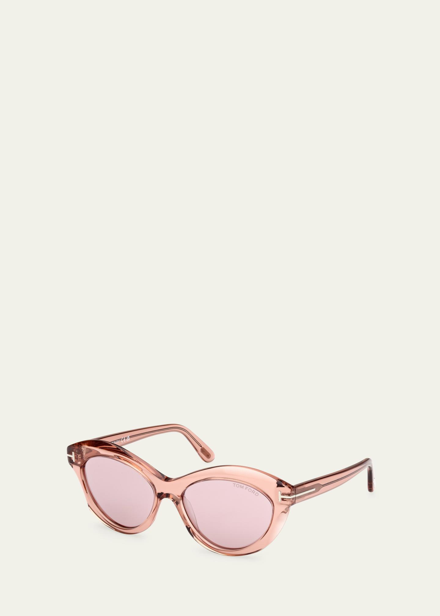 TOM FORD Toni Acetate Oval Sunglasses - Bergdorf Goodman