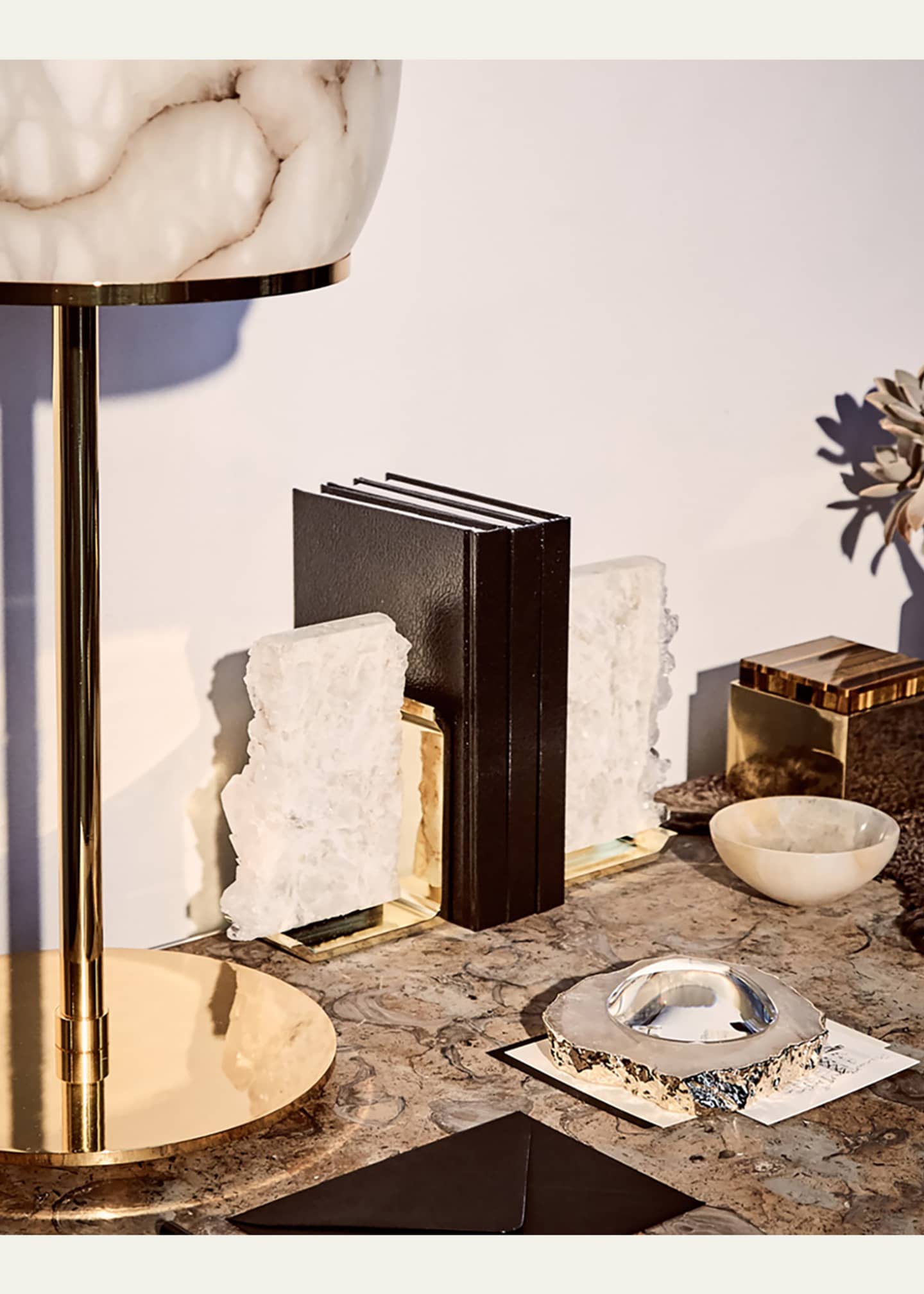 ANNA New York Fim Geo Quartz and Aluminum Bookends Image 3 of 3