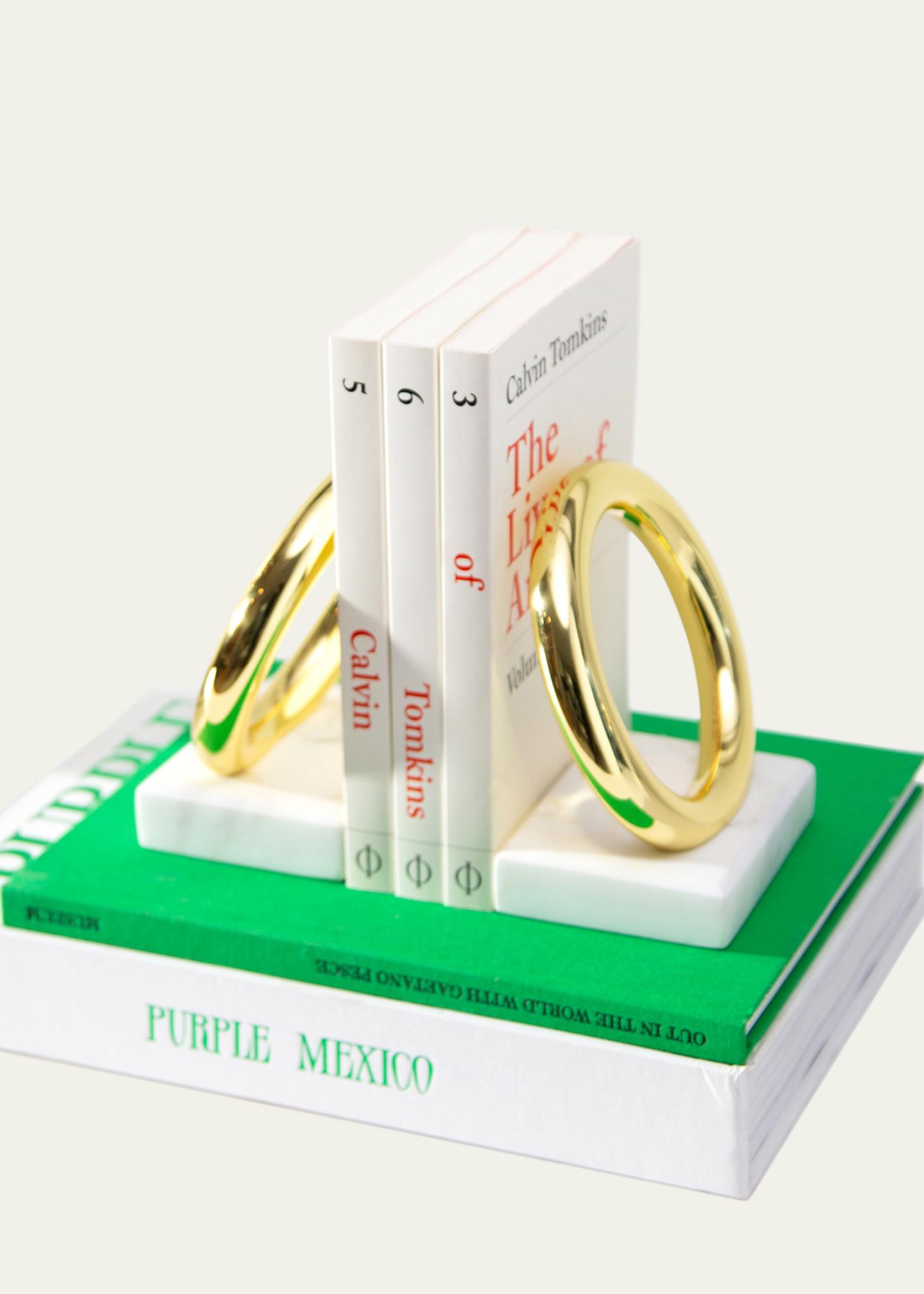 ANNA New York Marble Ring Bookends, Set of 2 - Bergdorf Goodman