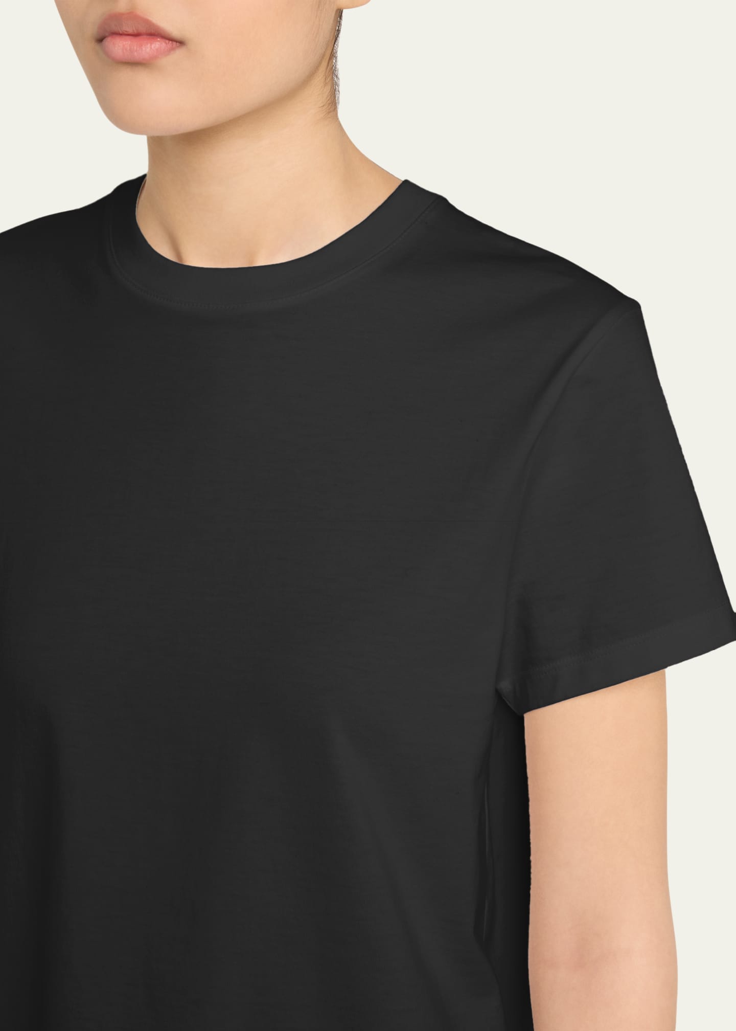 Vince Short-Sleeve Pima Cotton Crewneck T-Shirt Image 5 of 5