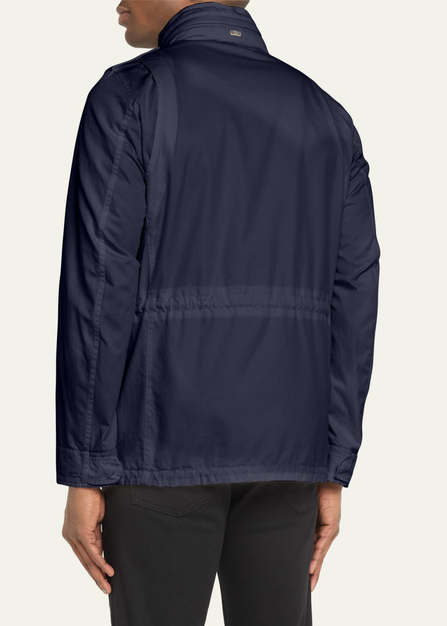 Herno Men's Cotton Concealed-Zip Safari Jacket Image 3 of 5