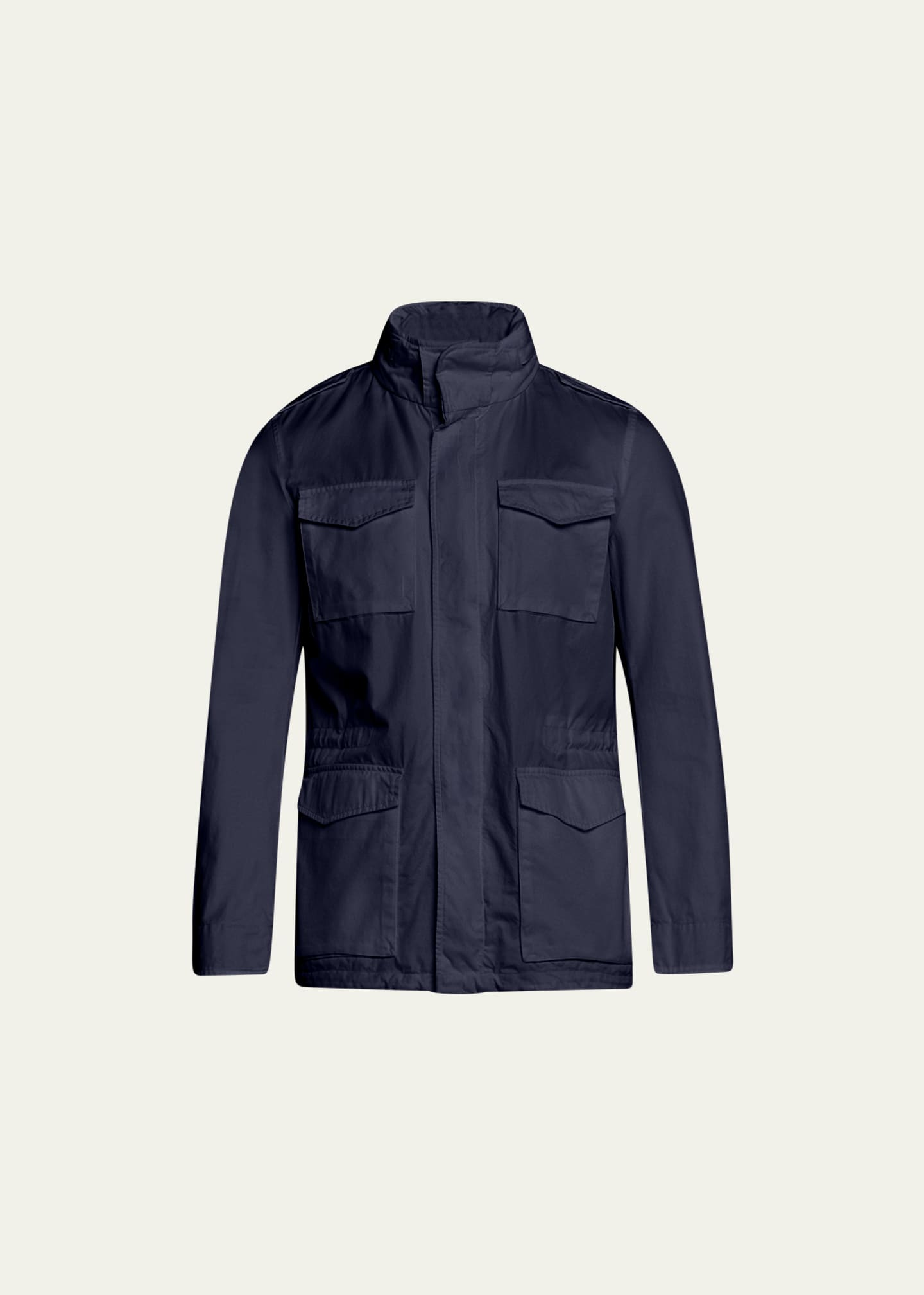 Herno Men's Cotton Concealed-Zip Safari Jacket Image 1 of 5