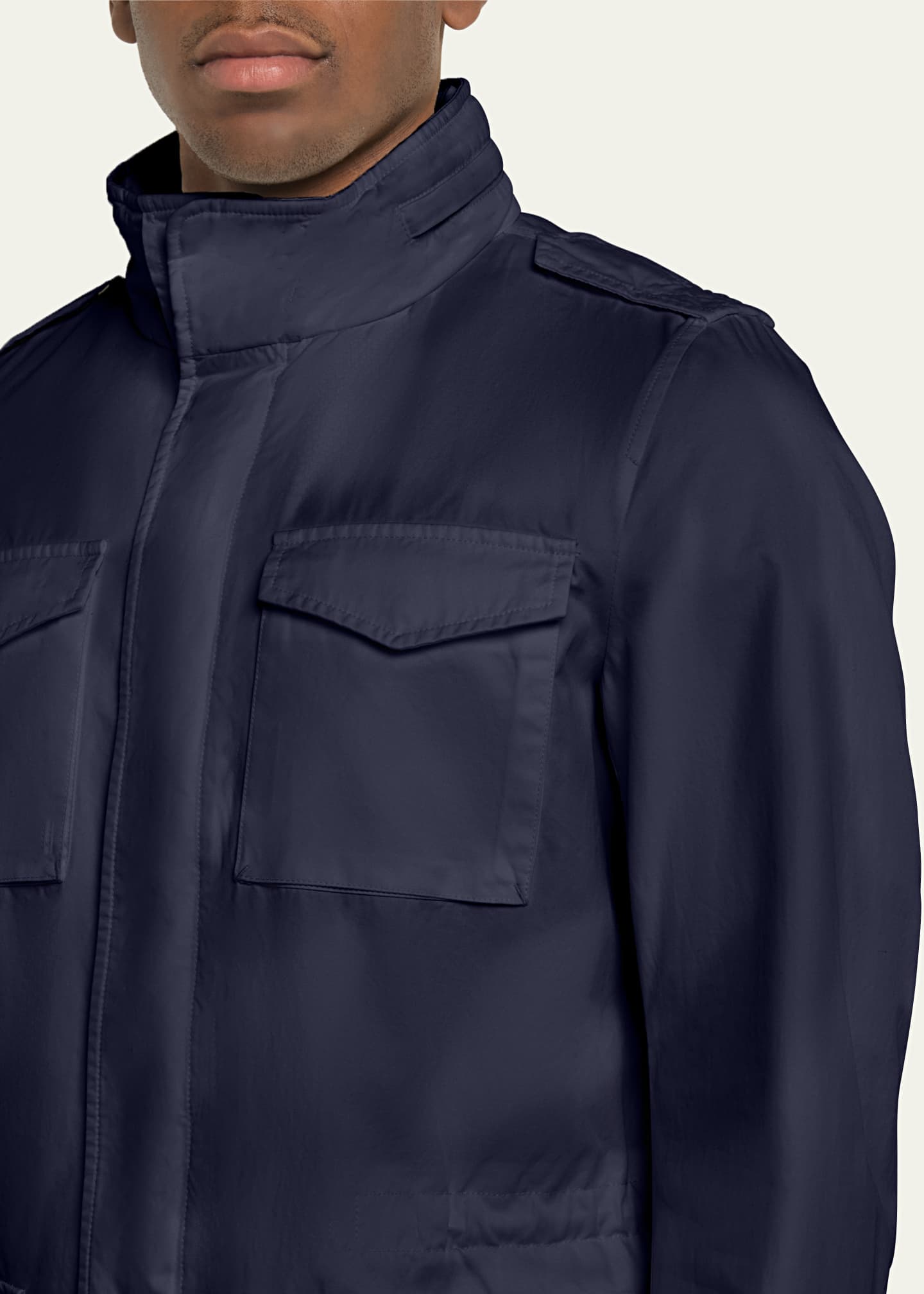 Herno Men's Cotton Concealed-Zip Safari Jacket - Bergdorf Goodman