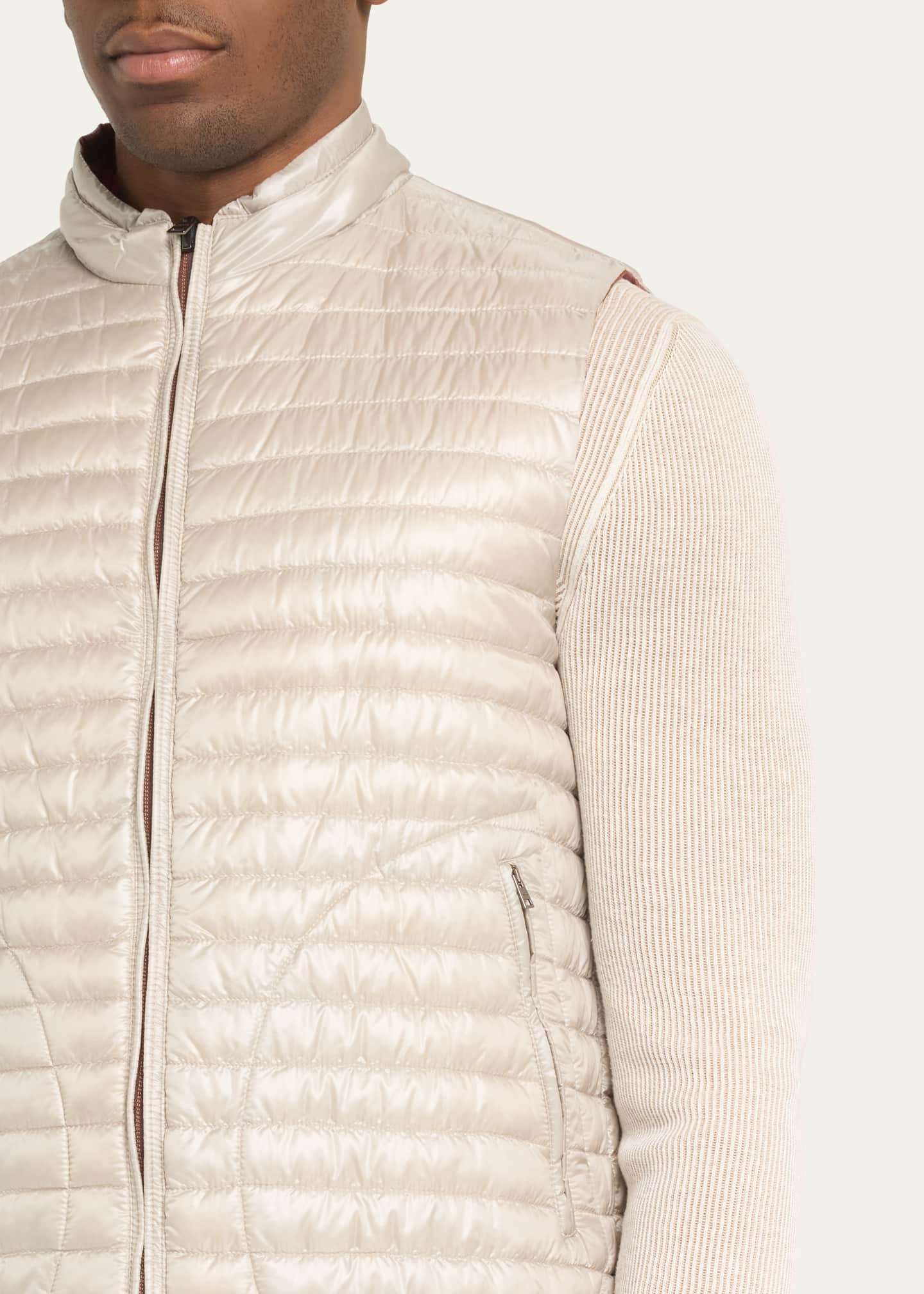 Herno Men's Nylon Ultralight Reversible Bicolor Vest Image 5 of 5