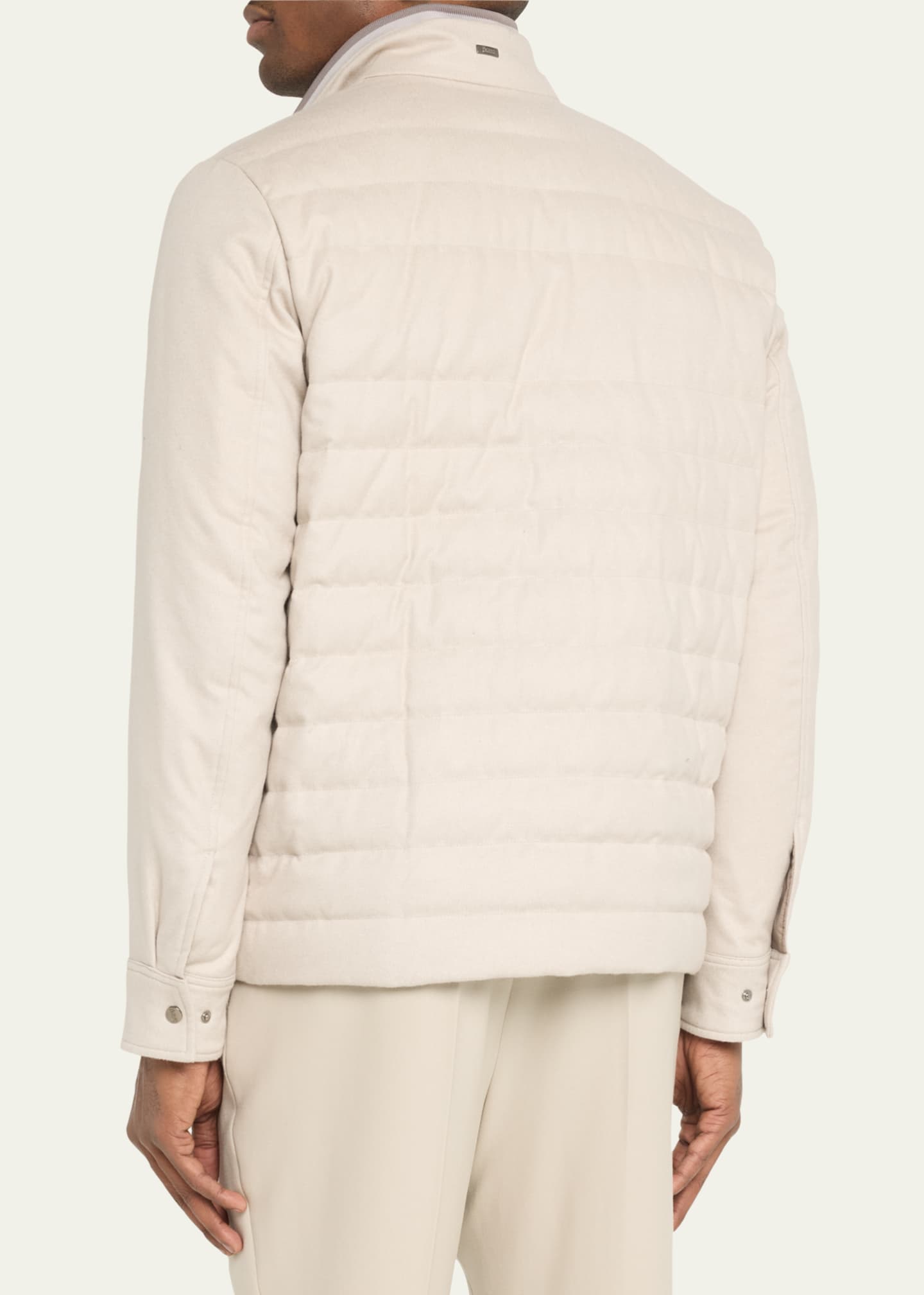Herno Men's Padded Silk-Cashmere Zip Jacket Image 3 of 5