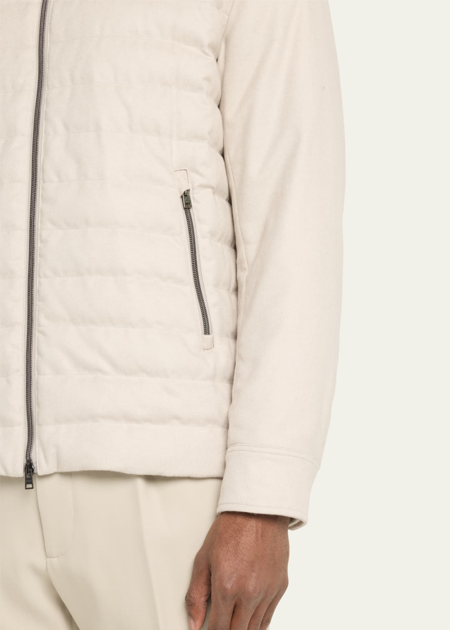 Herno Men's Padded Silk-Cashmere Zip Jacket Image 5 of 5