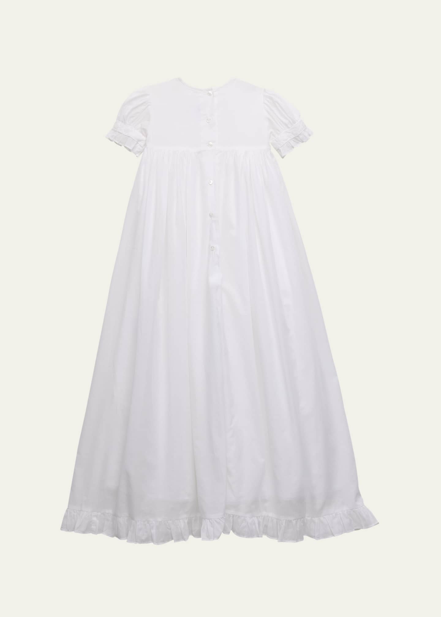 Kissy Kissy Kid's Nicole Pima Cotton Christening Gown, Size 0M-6M Image 2 of 3