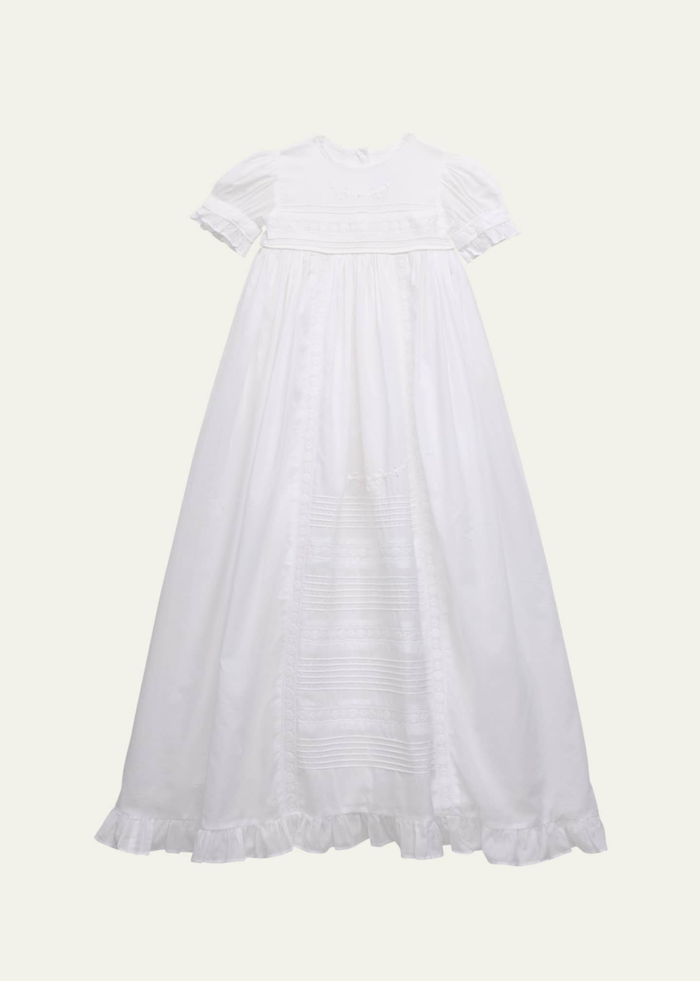 Kissy Kissy Kid's Nicole Pima Cotton Christening Gown, Size 0M-6M Image 1 of 3