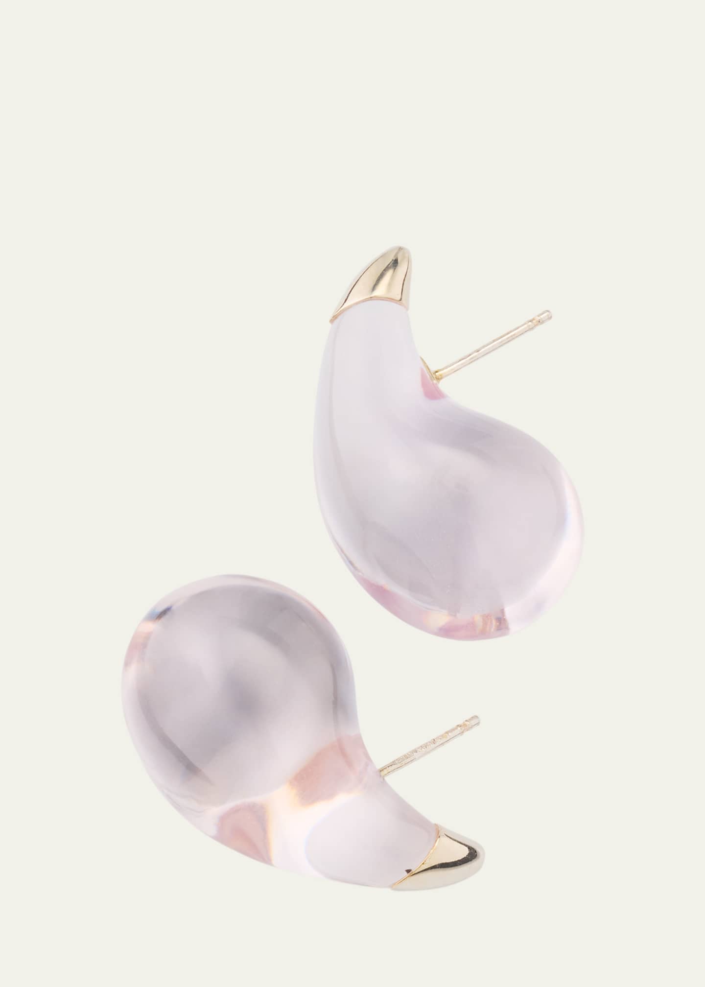 Bottega Veneta Silver Watch Hoop Earrings