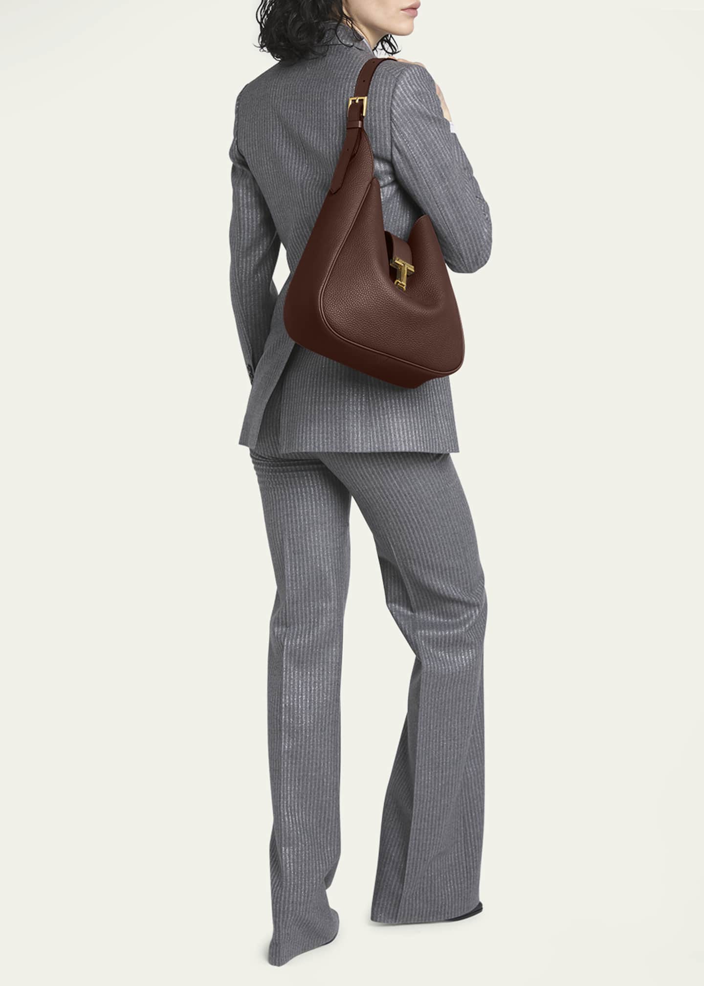 TOM FORD Monarch Large Hobo Bag in Leather Image 6 of 6