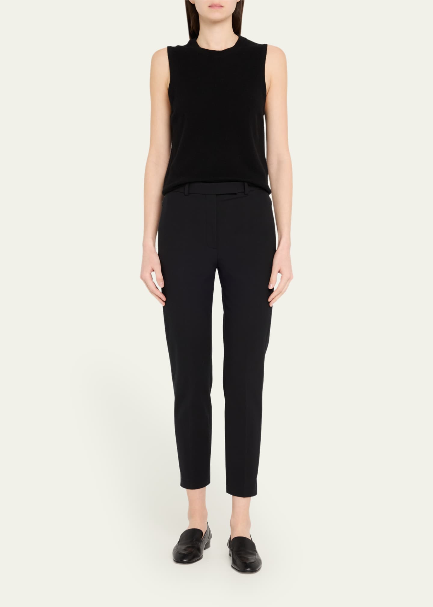 Theory Bistretch High-Waist Tapered Crop Pants Image 2 of 5