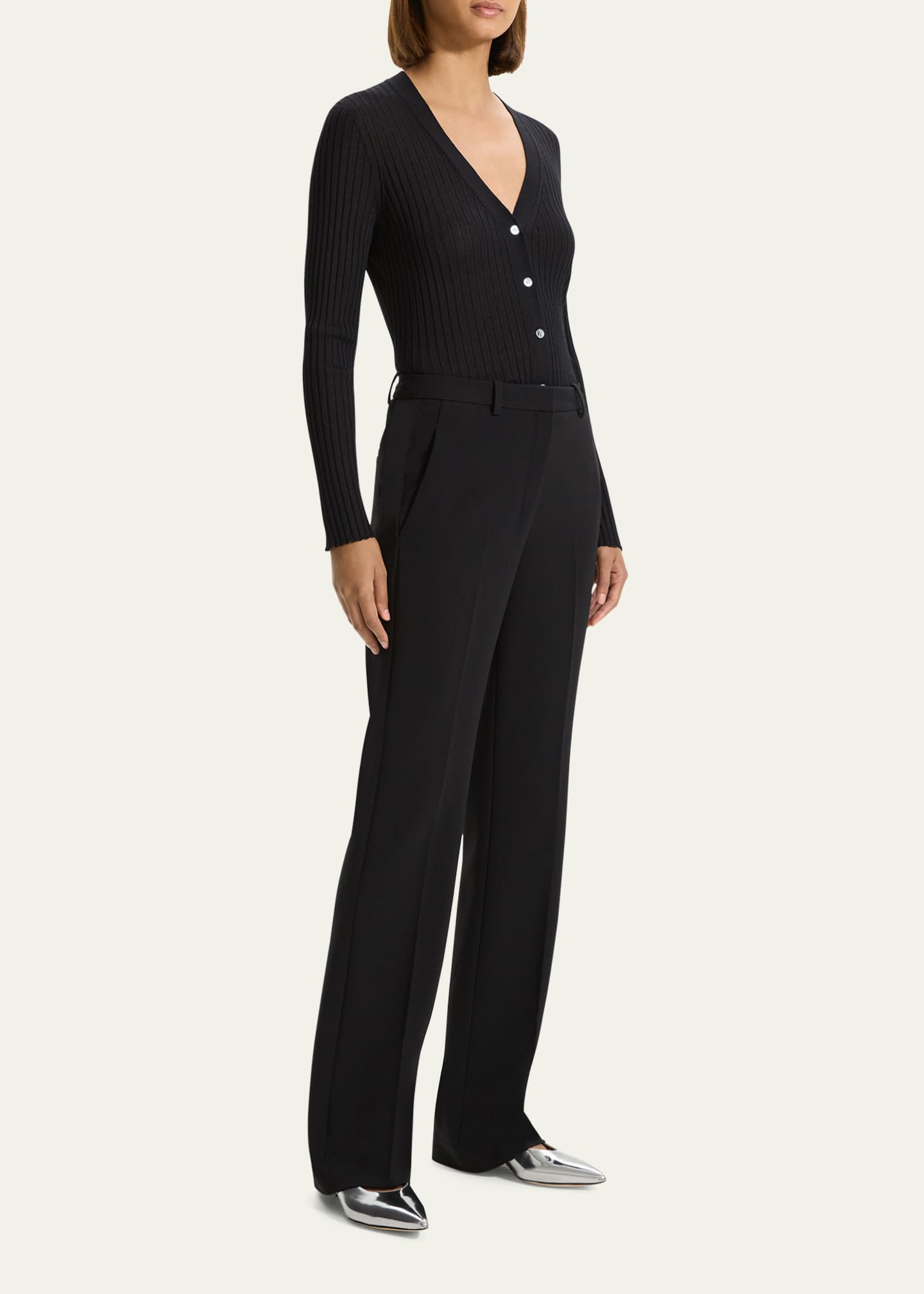 Theory Admiral Crepe Slim Full-Length Trousers