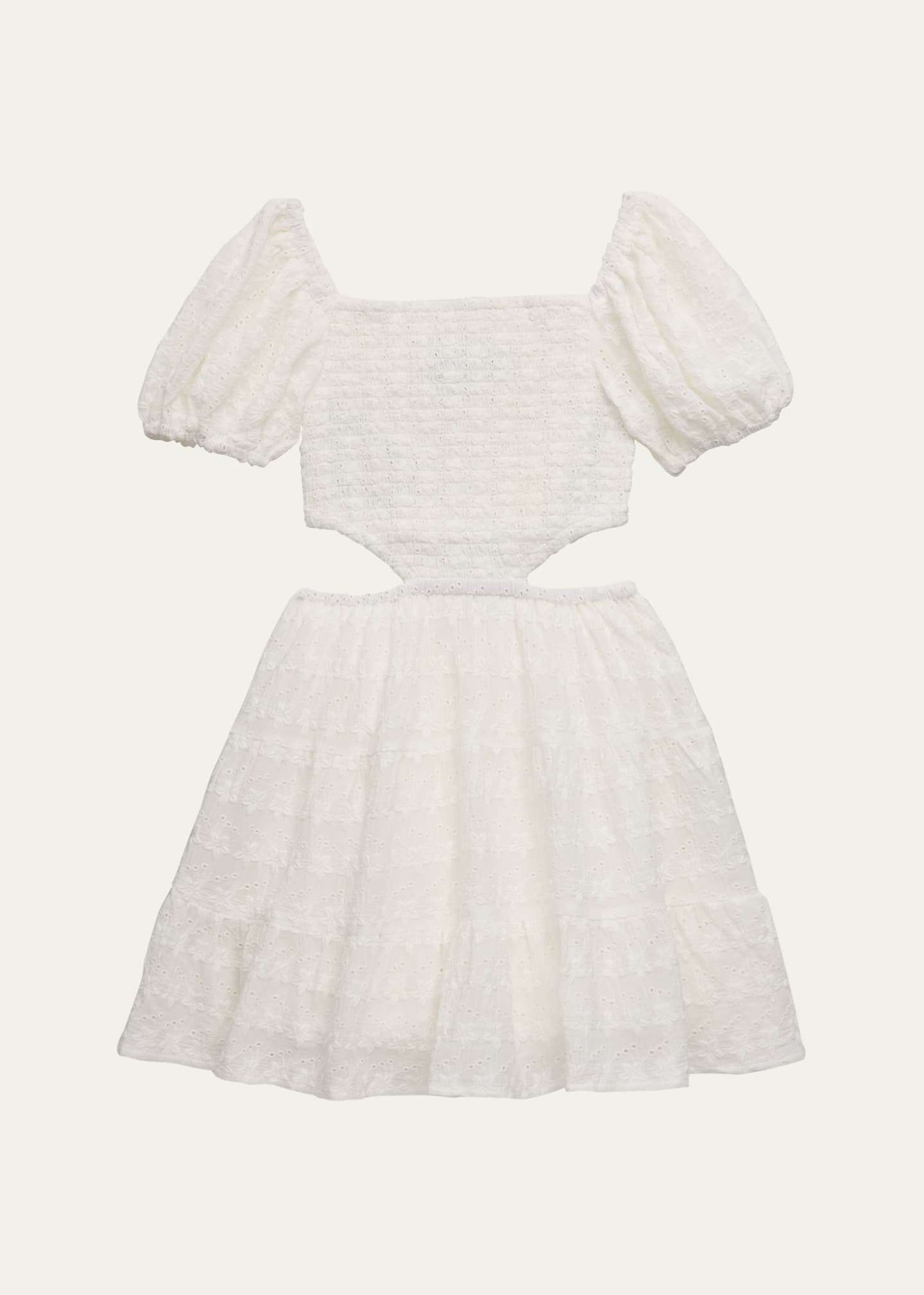 KatieJ NYC Girl's Tween Embroidered Cotton Cutout Dress, Size S-XL Image 1 of 3