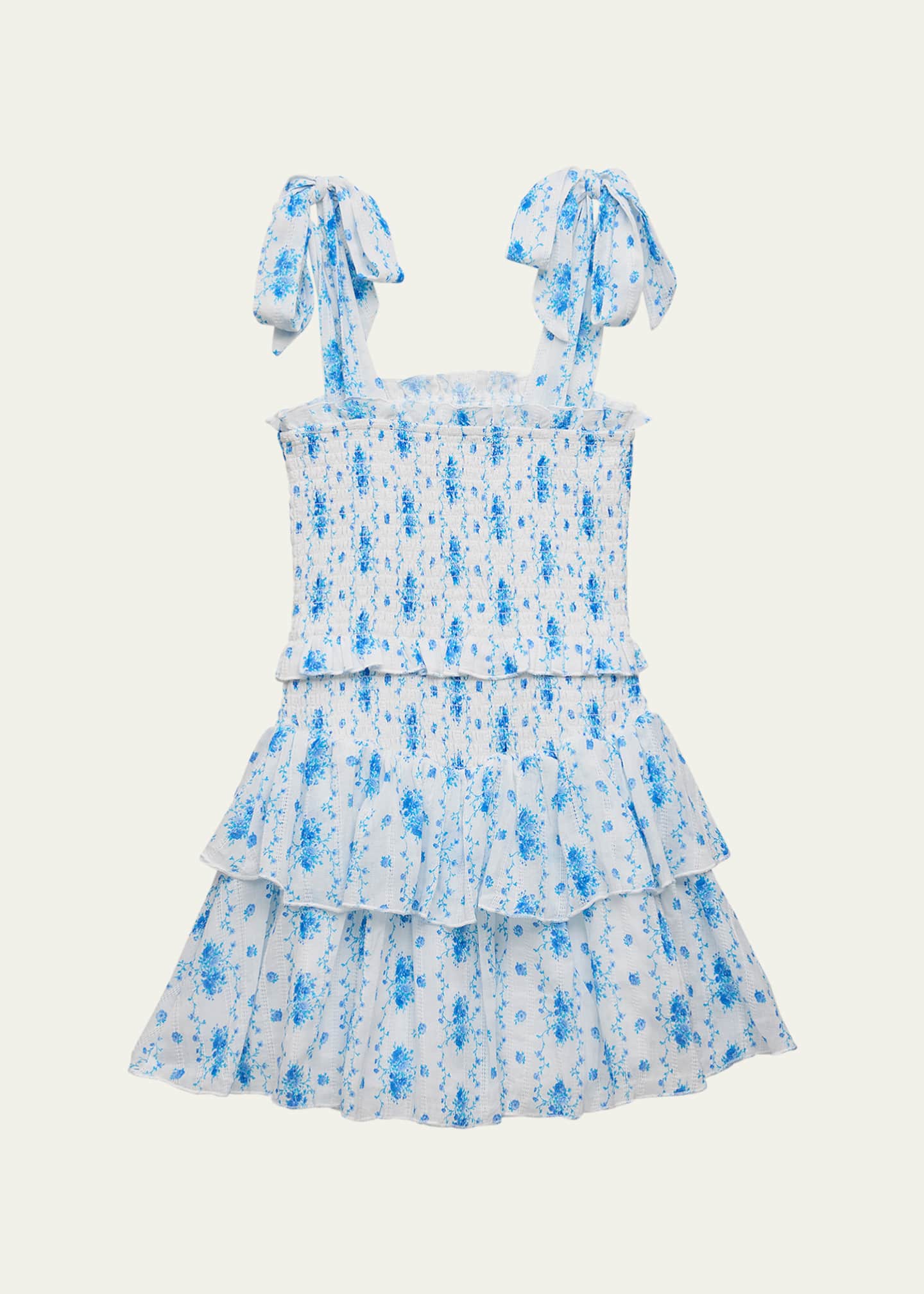 KatieJ NYC Girl's Tween Emerson Tie-Shoulder Ruffle Dress, Size S-XL Image 2 of 3