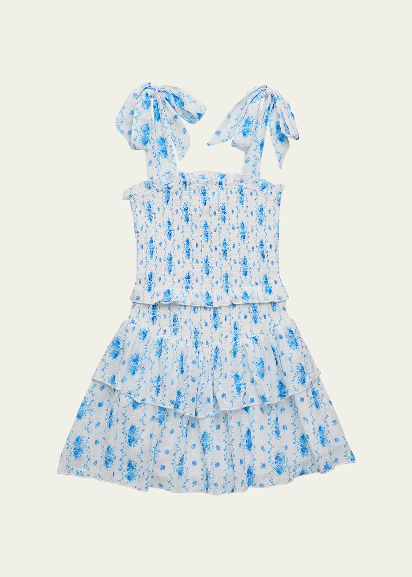 KatieJ NYC Girl's Tween Emerson Tie-Shoulder Ruffle Dress, Size S-XL Image 1 of 3
