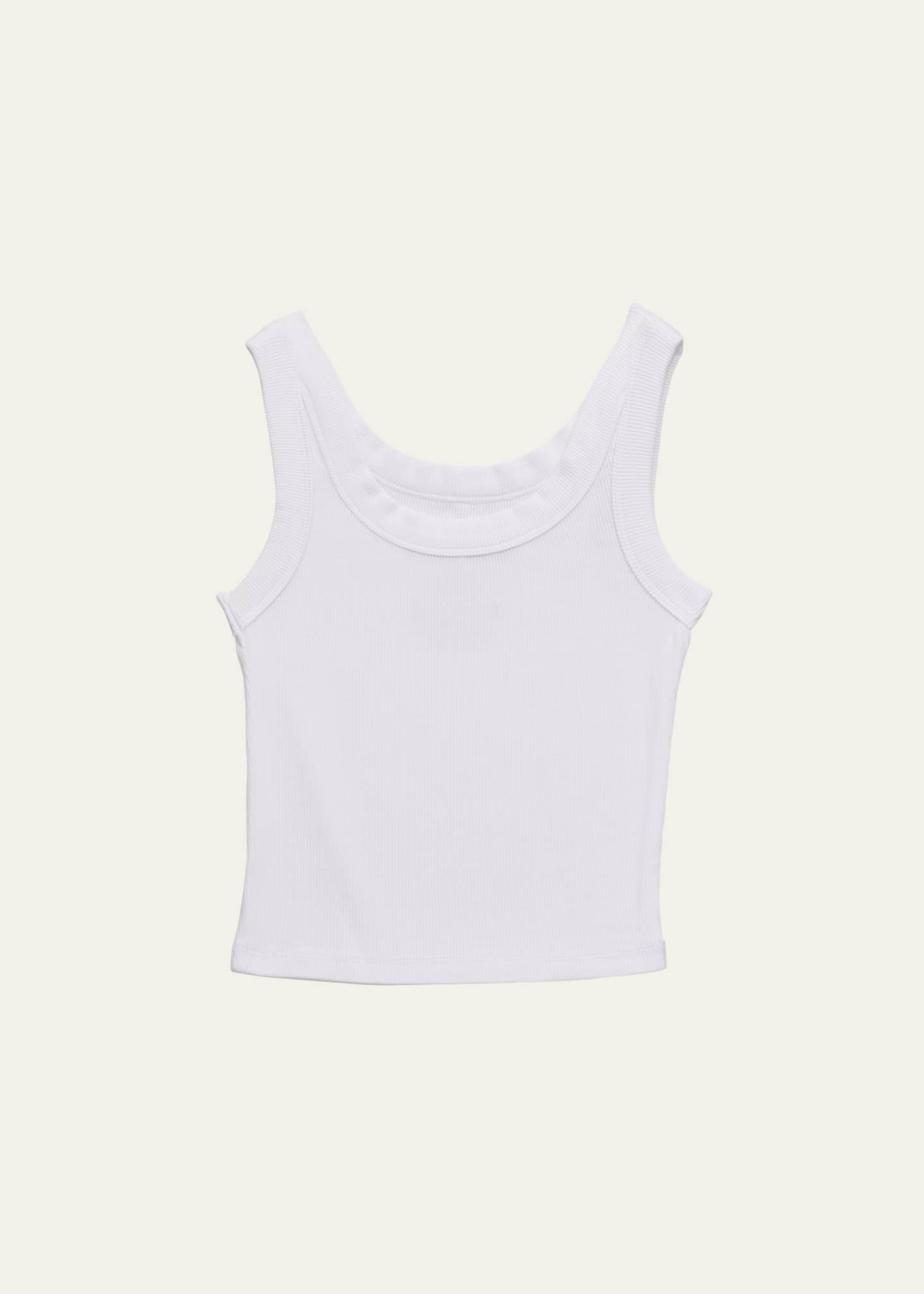 Prada Lace Logo Crop Tank Top - Bergdorf Goodman