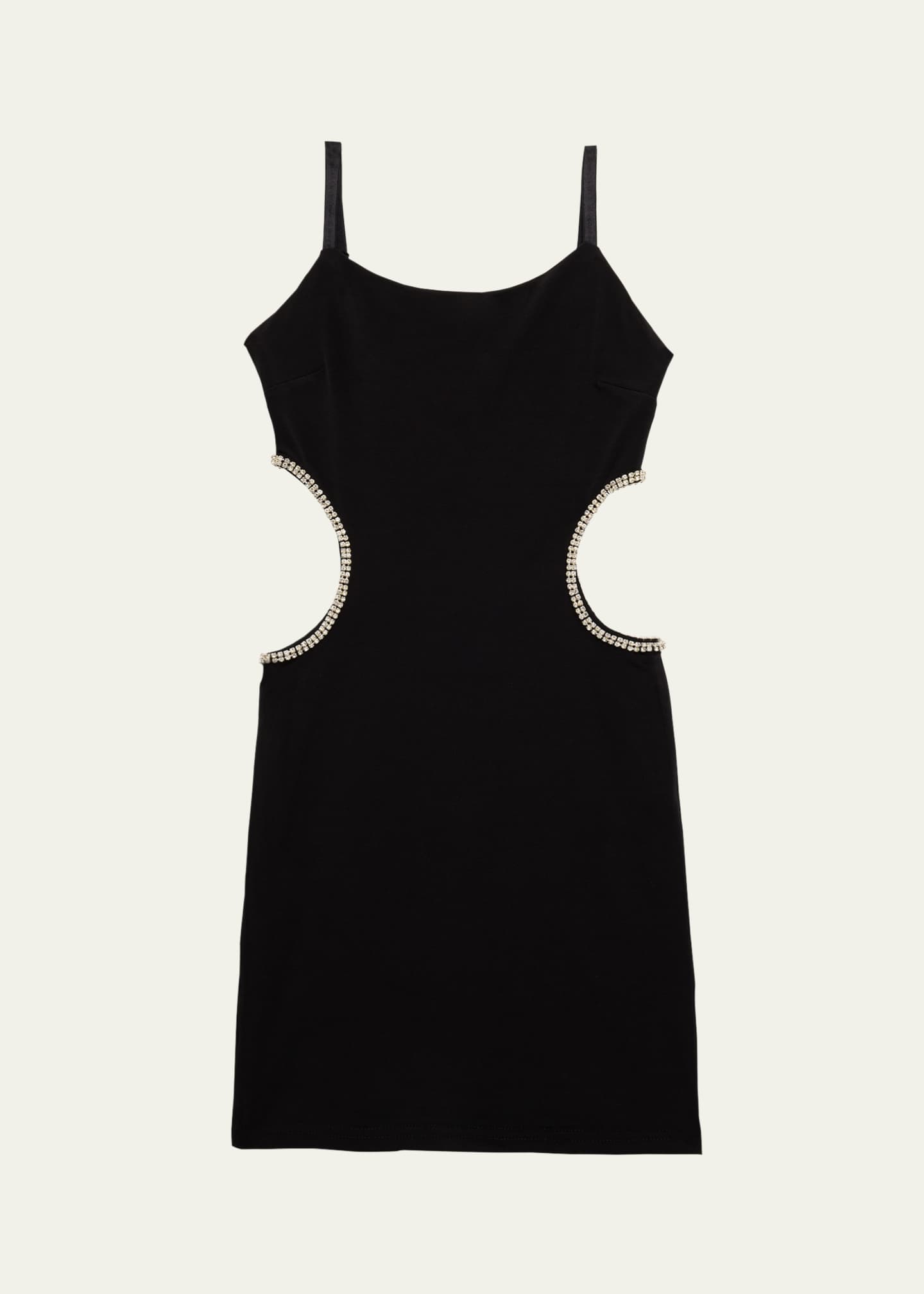 KatieJ NYC Girl's Tween Paris Rhinestone Cutout Mini Bodycon Dress, Size S-XL Image 1 of 3
