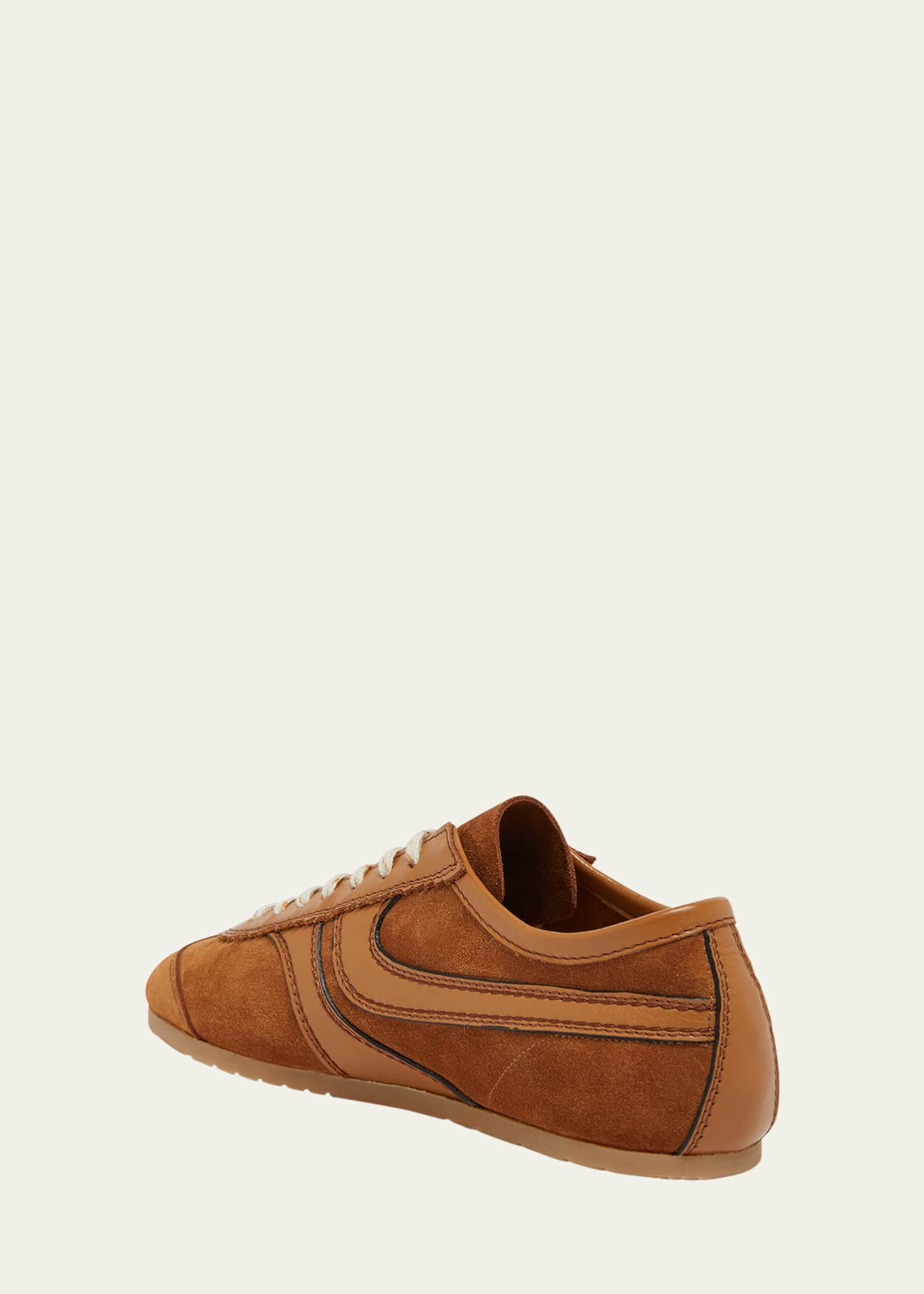 Dries Van Noten Mixed Leather Retro Runner Sneakers Image 4 of 5