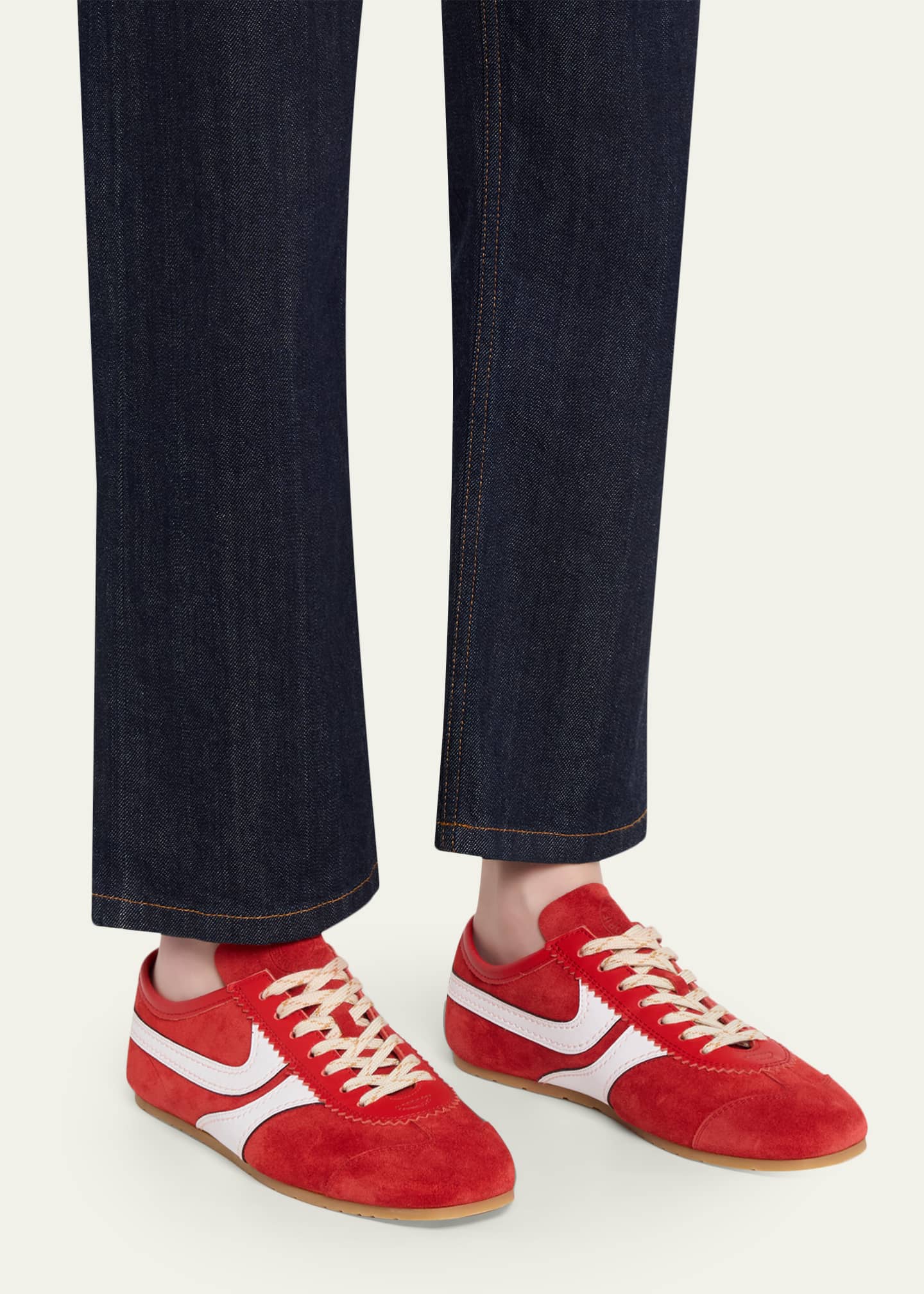 Dries Van Noten Mixed Leather Retro Runner Sneakers - Bergdorf Goodman