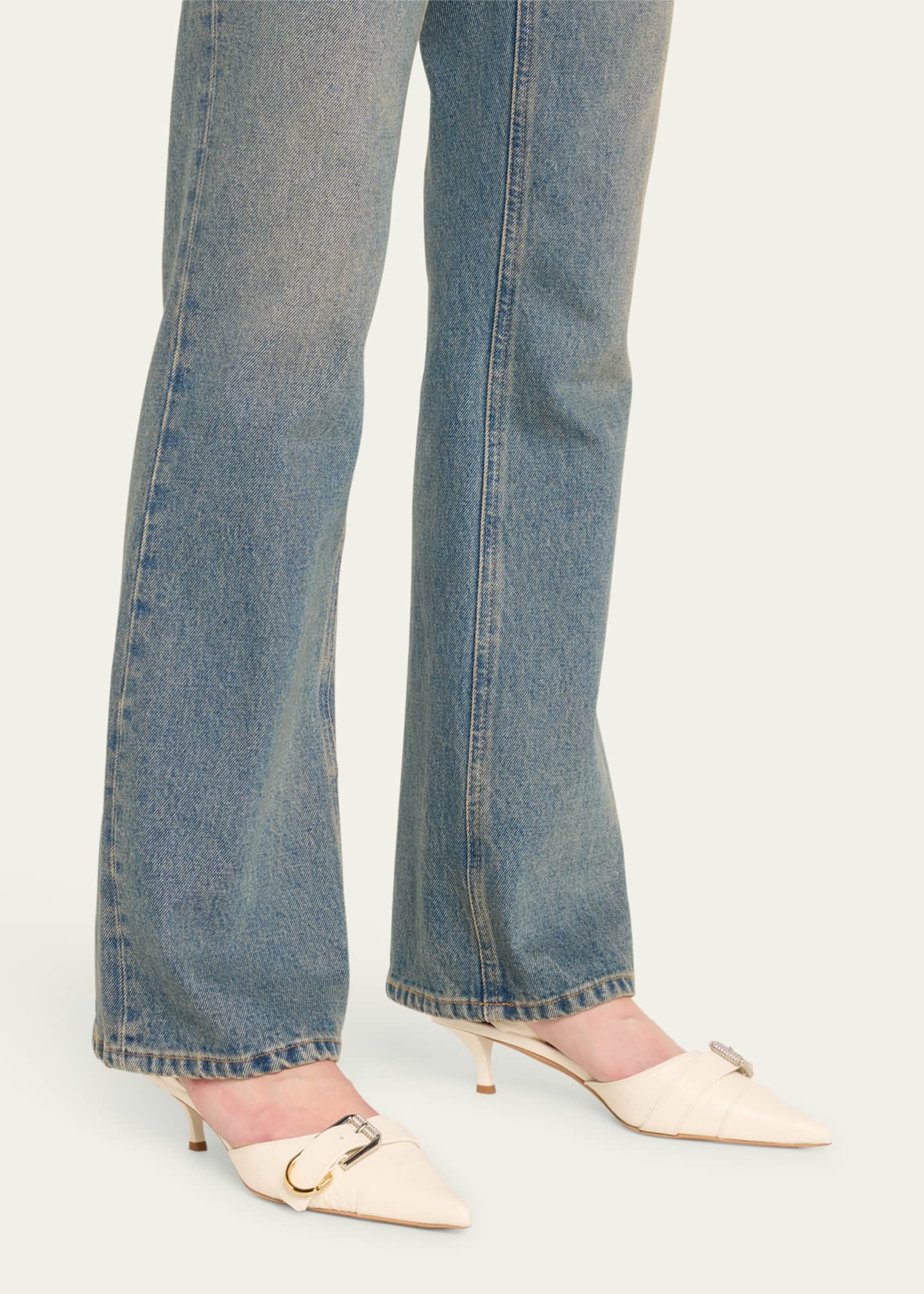 Givenchy Voyou Leather Buckle Slingback Pumps Image 2 of 5