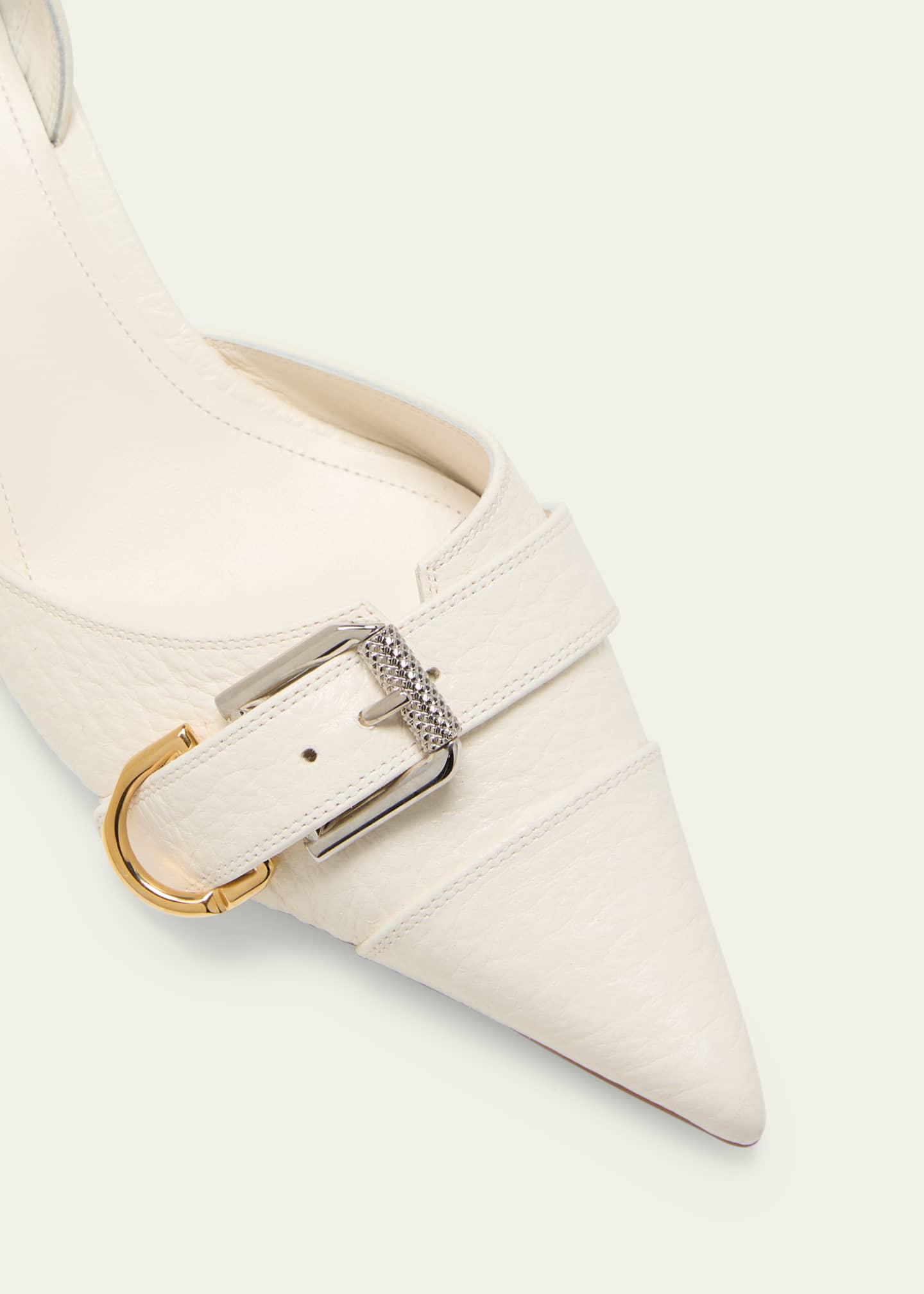 Givenchy Voyou Leather Buckle Slingback Pumps Image 5 of 5