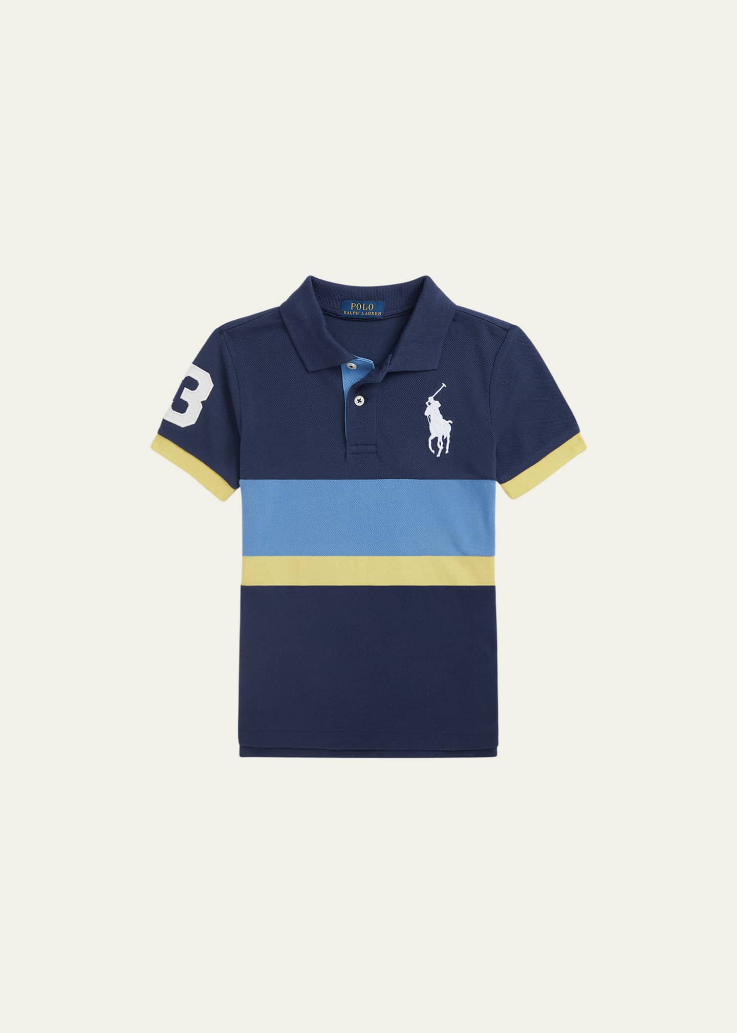 White big pony polo shirt top