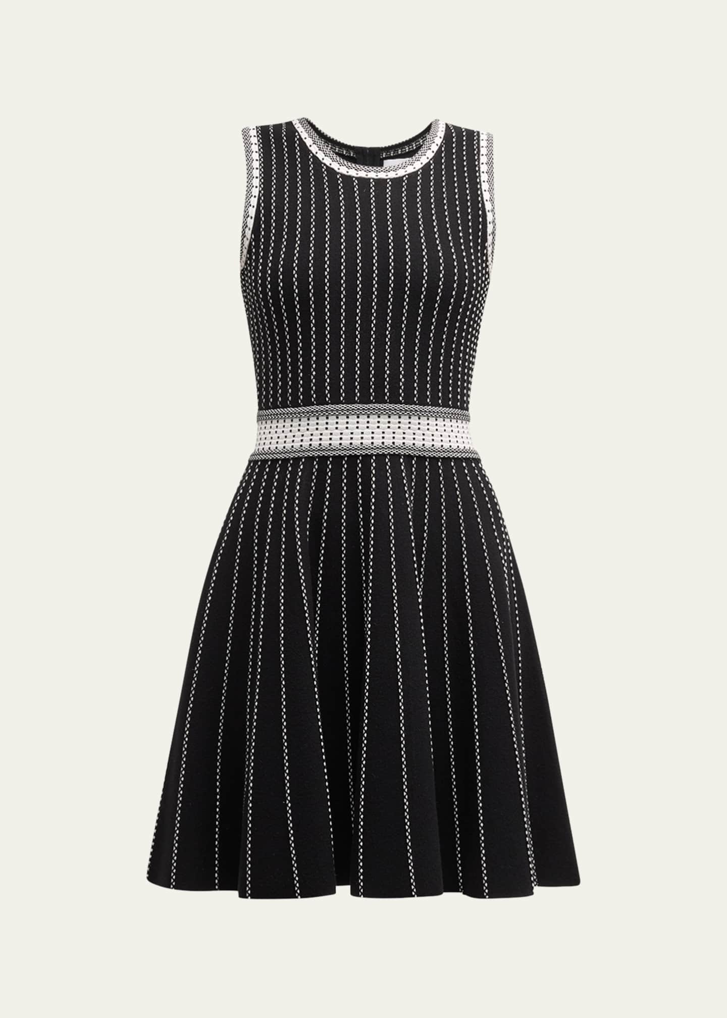 Milly Sleeveless Striped Knit Mini Dress Image 1 of 5