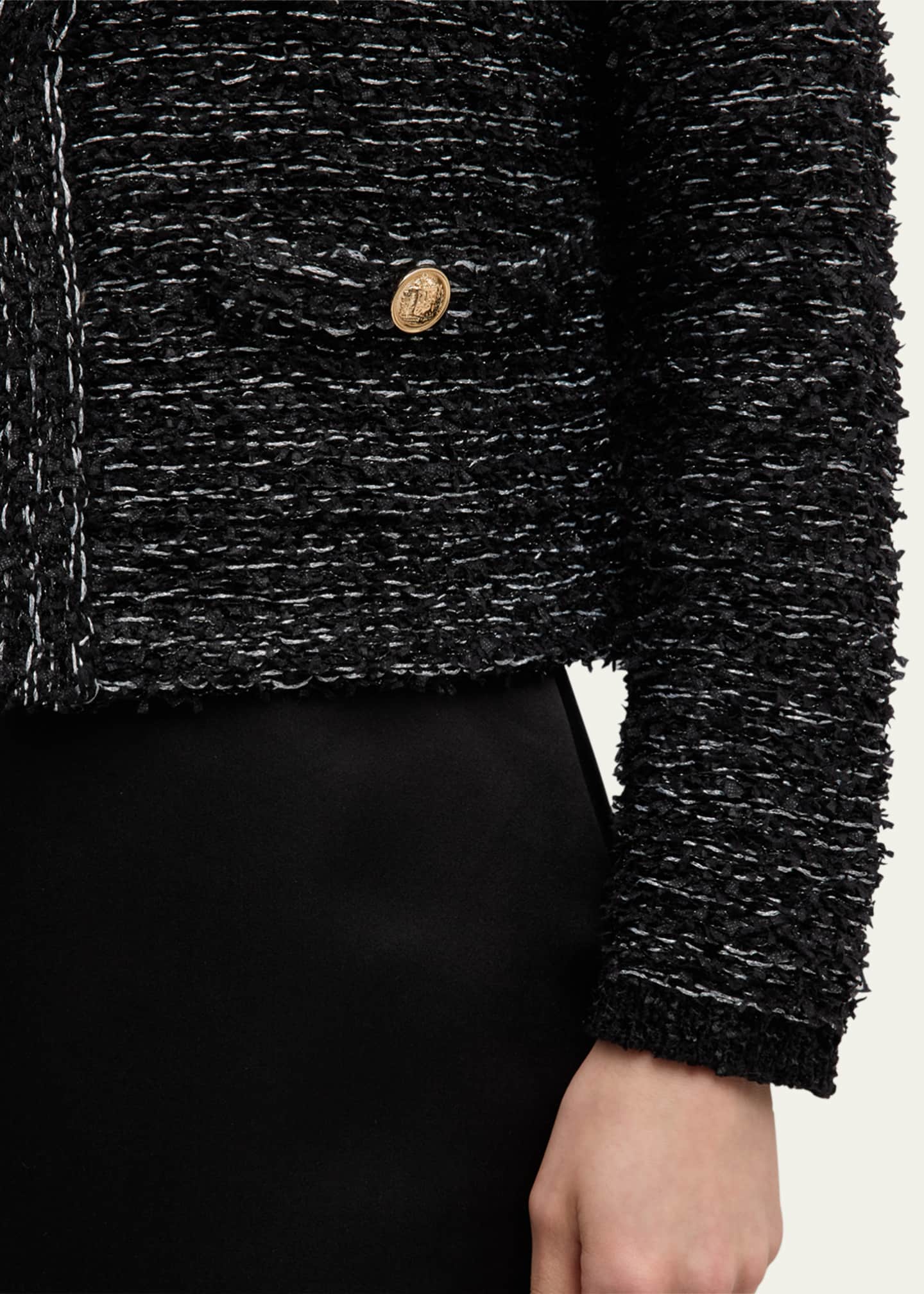 Milly Cropped Boucle Tweed Jacket Image 5 of 5