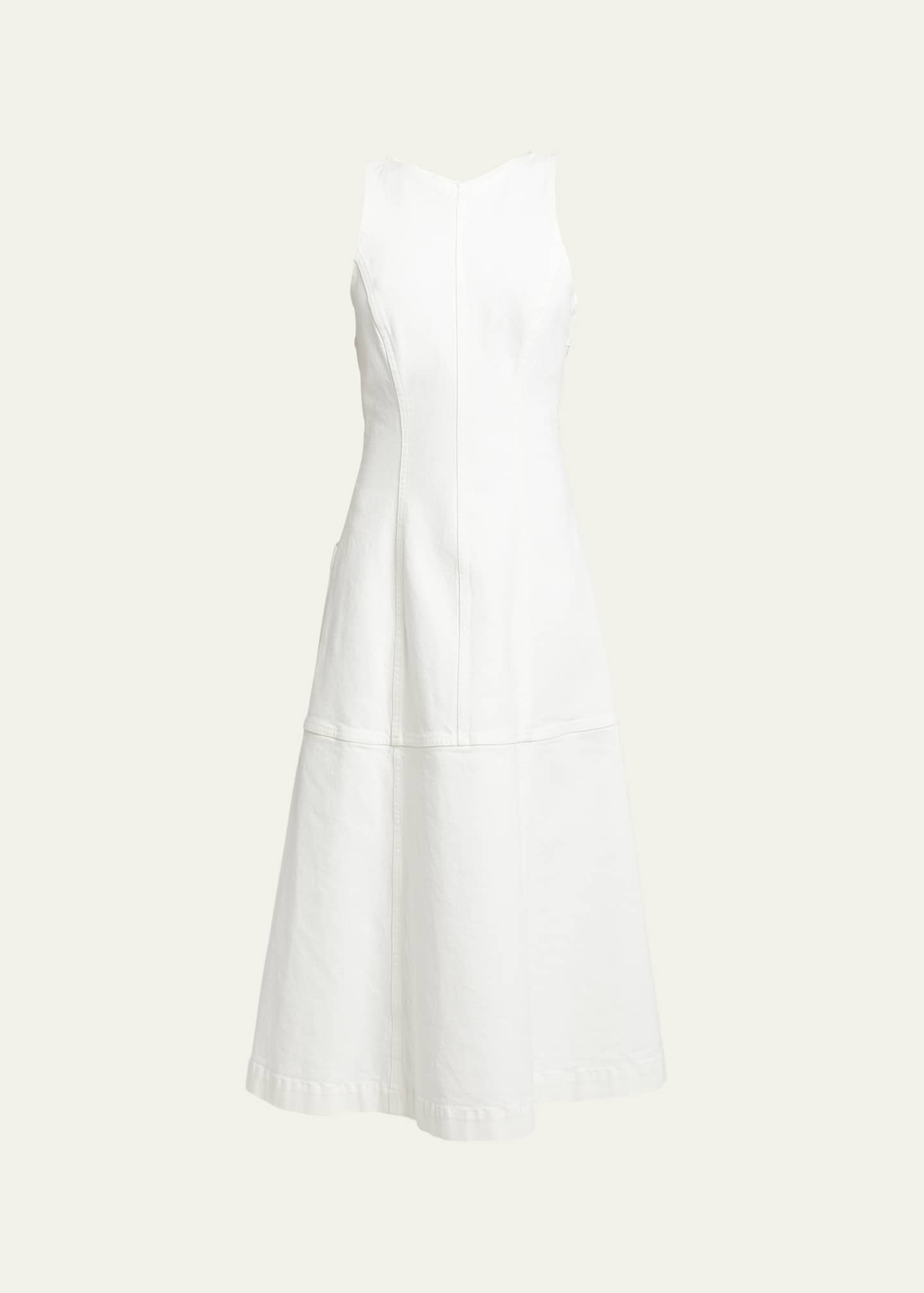 White denim midi dress clearance