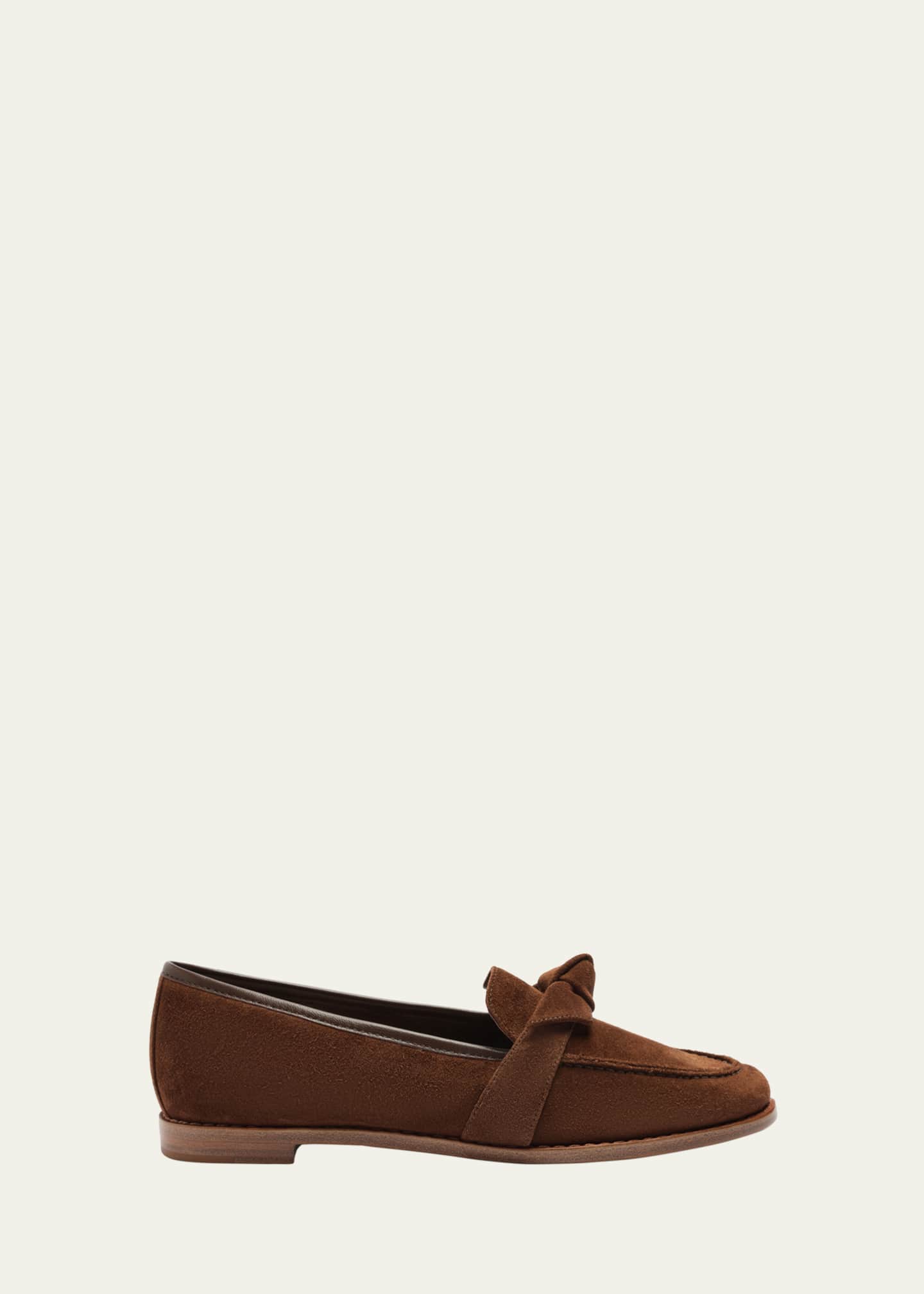 Alexandre Birman Clarita Suede Bow Loafers Bergdorf Goodman