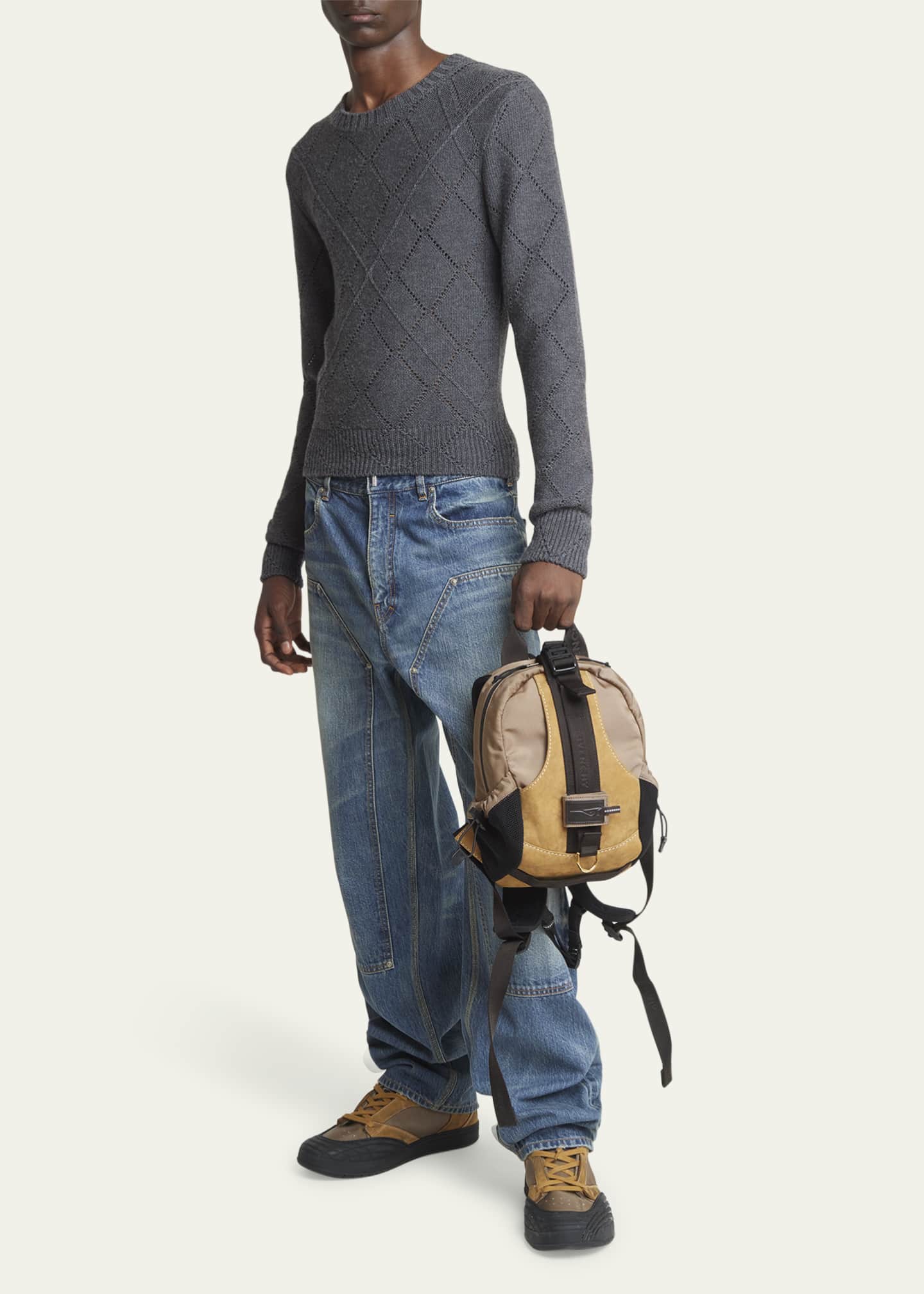 Givenchy Men's G-Trail Small Backpack with Suede Detail