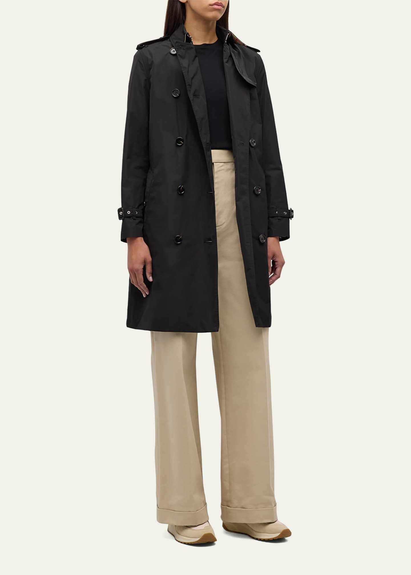 Burberry Kensington Double-Breasted Trench Coat Image 2 of 4
