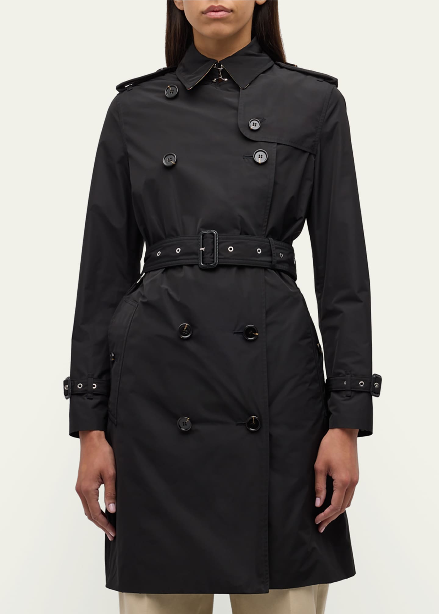 Burberry Kensington Double-Breasted Trench Coat Image 3 of 4
