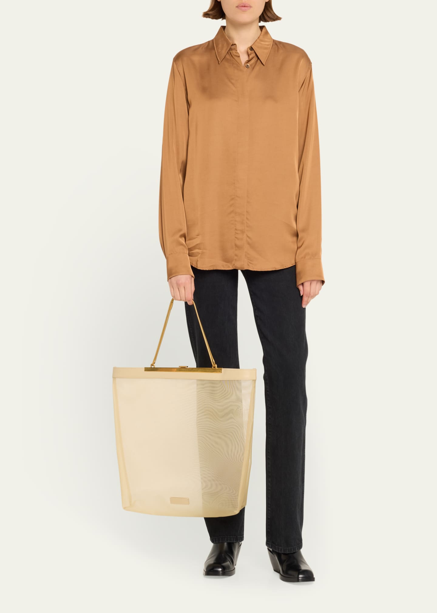 Khaite Augusta Mesh Chain Tote Bag Image 5 of 5