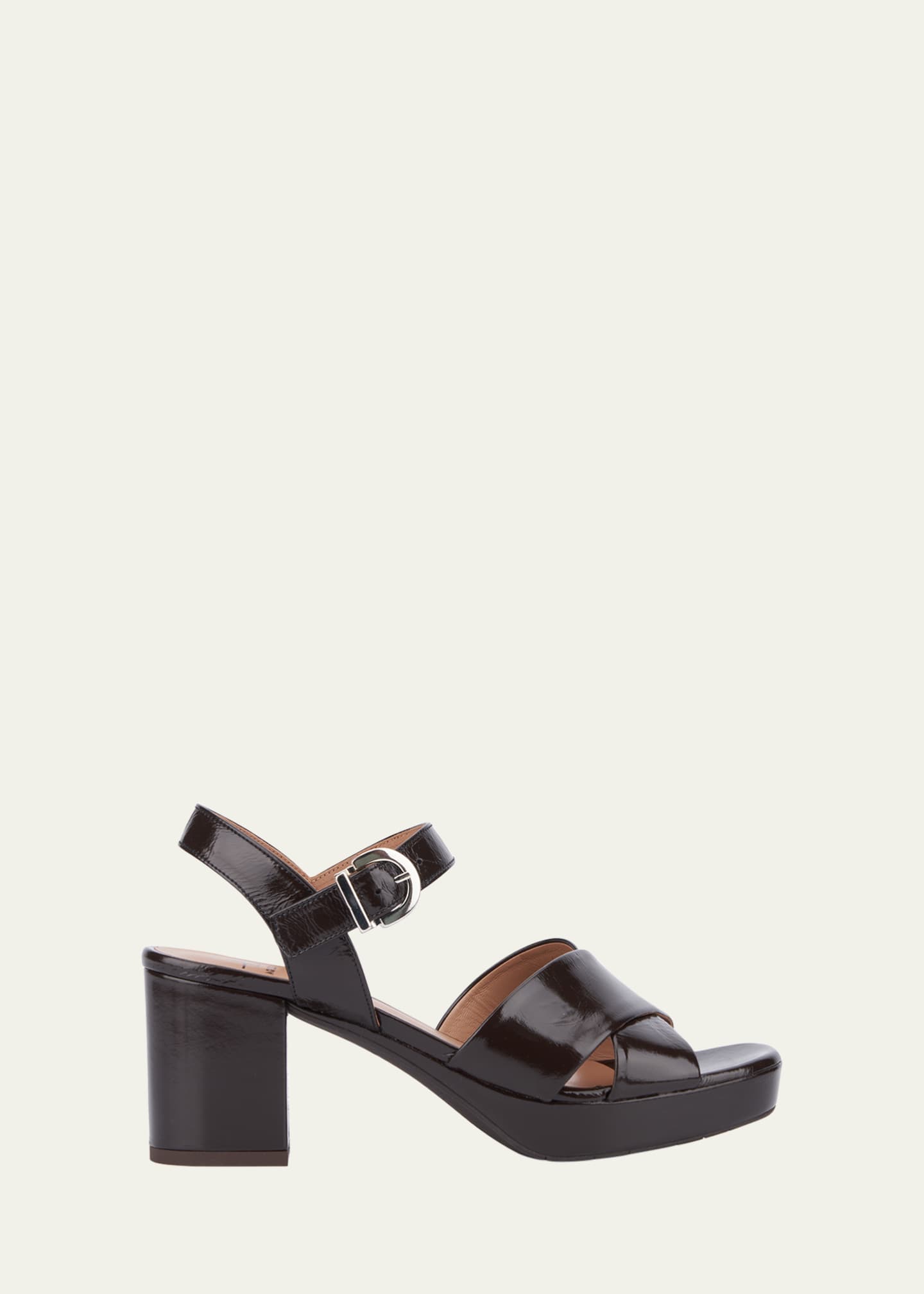 Aquatalia Mianna Leather Ankle Strap Platform Sandals Bergdorf