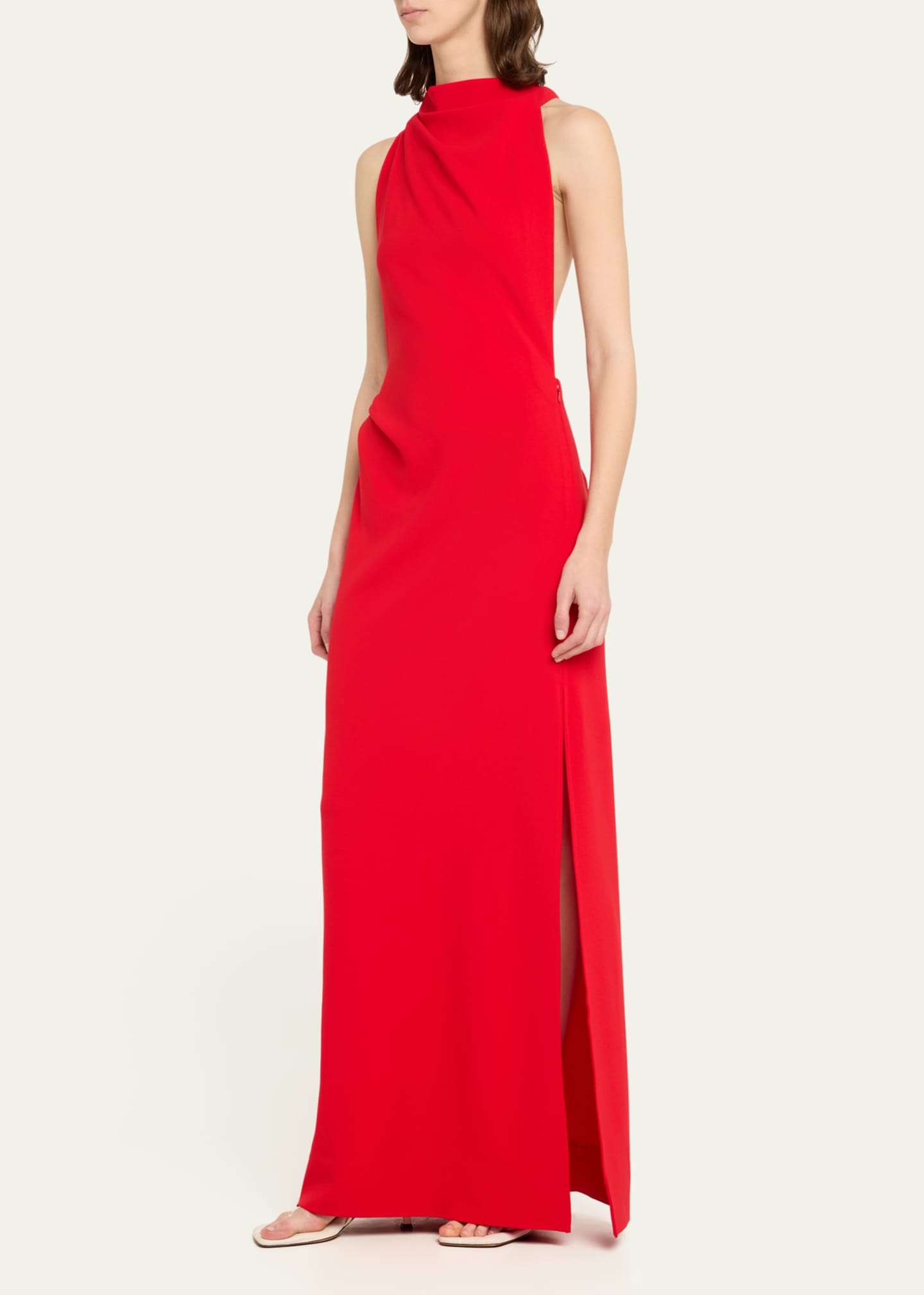 Proenza Schouler Faye Backless Matte Crepe Gown Image 4 of 5